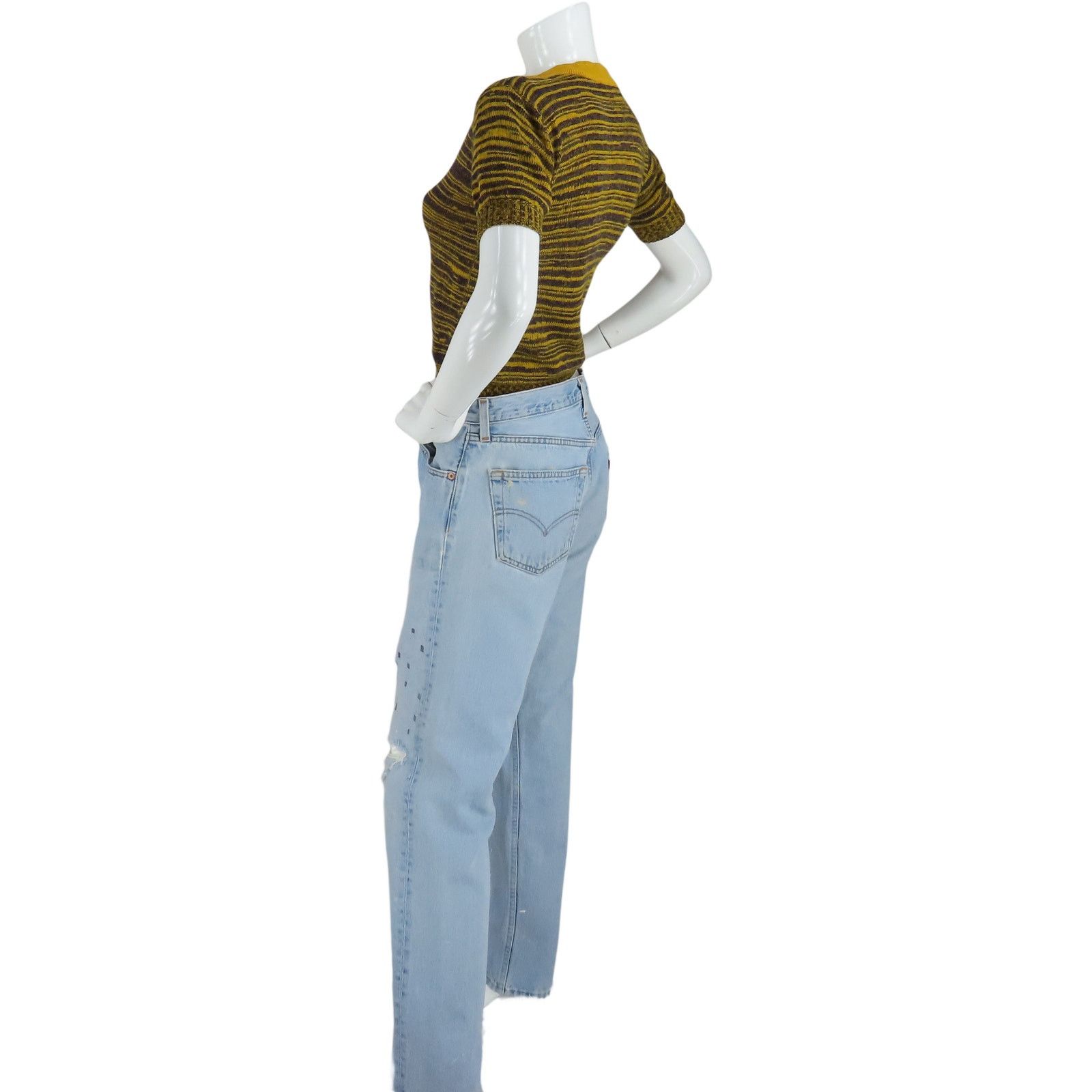 Levi's 90s Vintage Levi's 501 Light Wash Festival Mom Denim Jeans Size US 32 / EU 48 - 4 Thumbnail