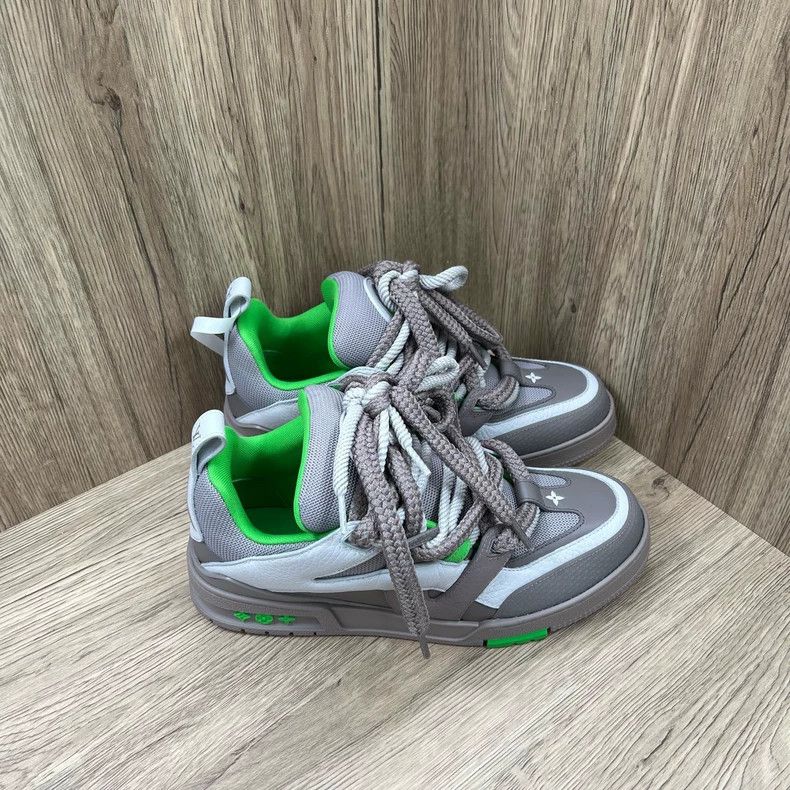 Louis Vuitton Louis Vuitton Skate grey-green breadboard shoes Size US 8 / EU 41 - 3 Thumbnail