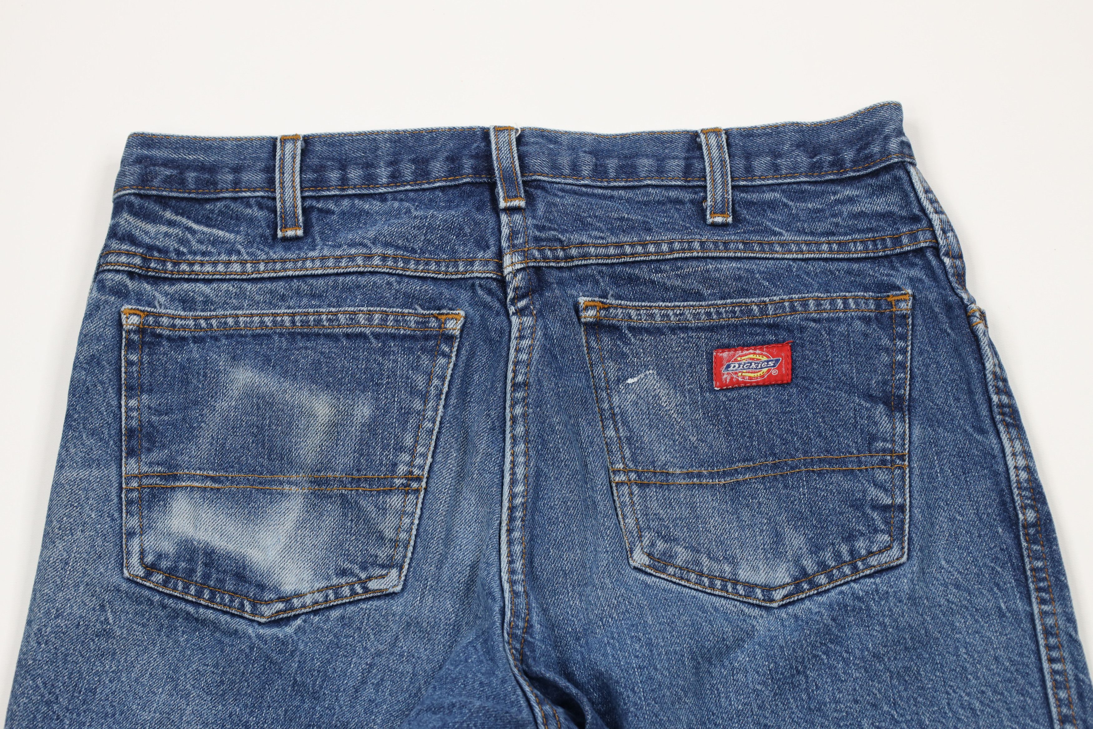 Dickies × Vintage Vintage Y2K Dickies Spell Out Straight Leg Denim Jeans Blue Size US 32 / EU 48 - 9 Thumbnail