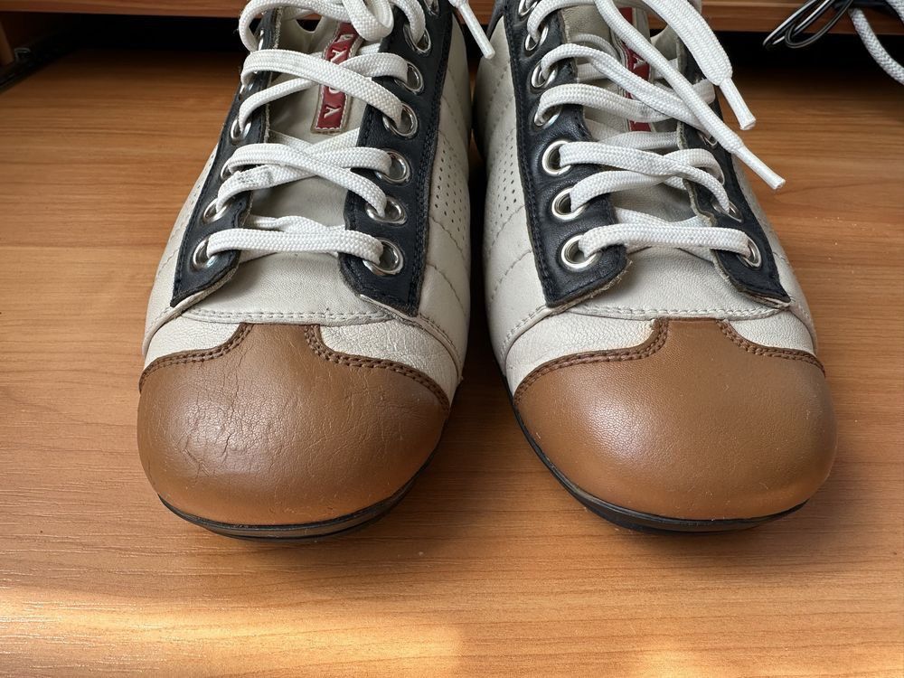 Prada PRADA Montecarlo Low Leather Logo Sneakers White Runway Size US 9 / EU 42 - 7 Thumbnail