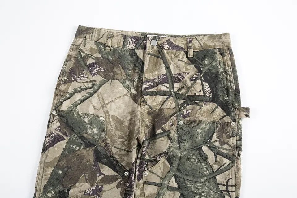 Japanese Brand × Vintage Leaf Camouflage Logging Pants Straight Patchwork Baggy Jeans Size US 36 / EU 52 - 2 Thumbnail