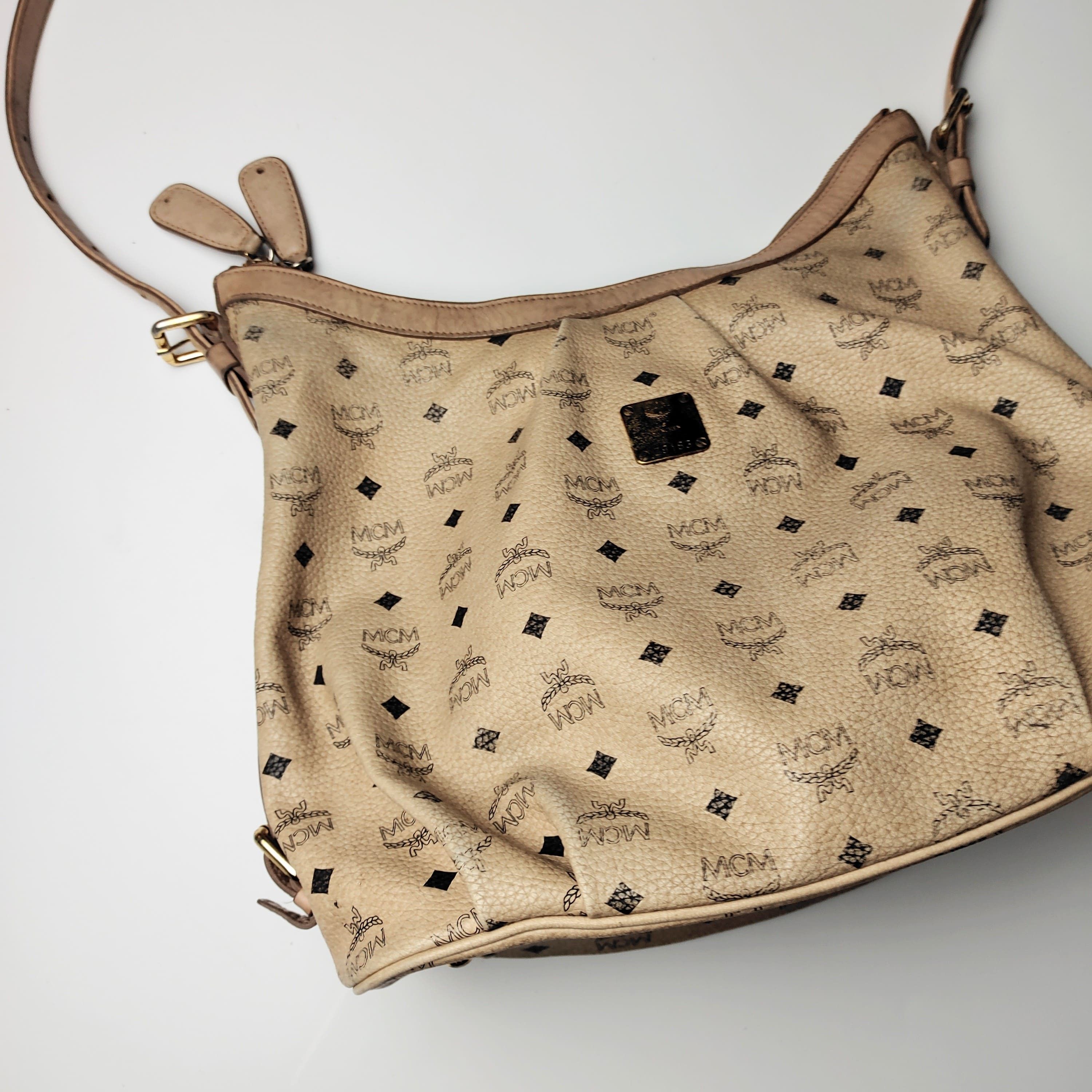 MCM Mcm White Visetos Hobo Shoulder Bag Large Size ONE SIZE - 2 Thumbnail