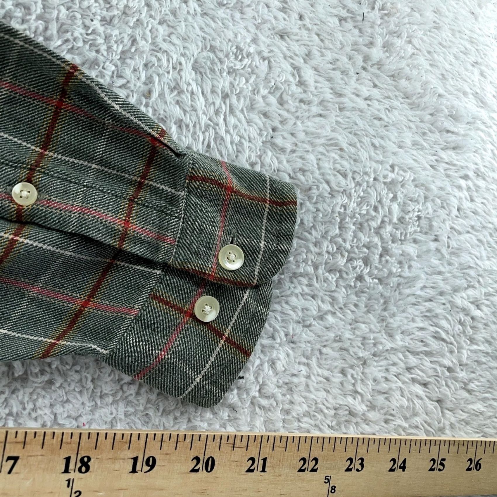 Eddie Bauer Eddie Bauer Shirt Mens Medium Green Gray Plaid Button Down Cotton Long Sleeve Size US M / EU 48-50 / 2 - 6 Thumbnail