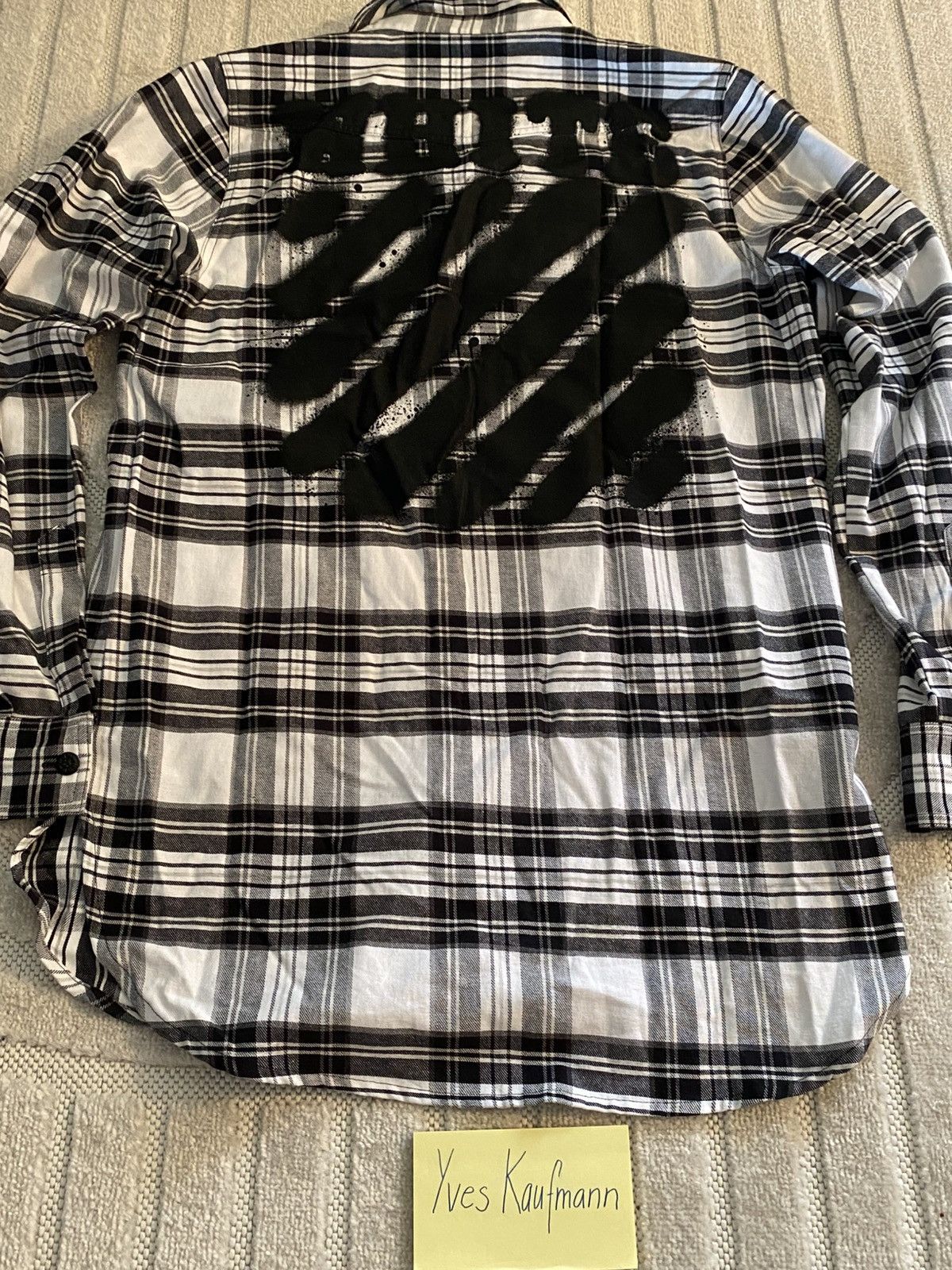 Off-White Off White Diagonals Spray Check Shirt (Size S) Size US S / EU 44-46 / 1 - 2 Thumbnail
