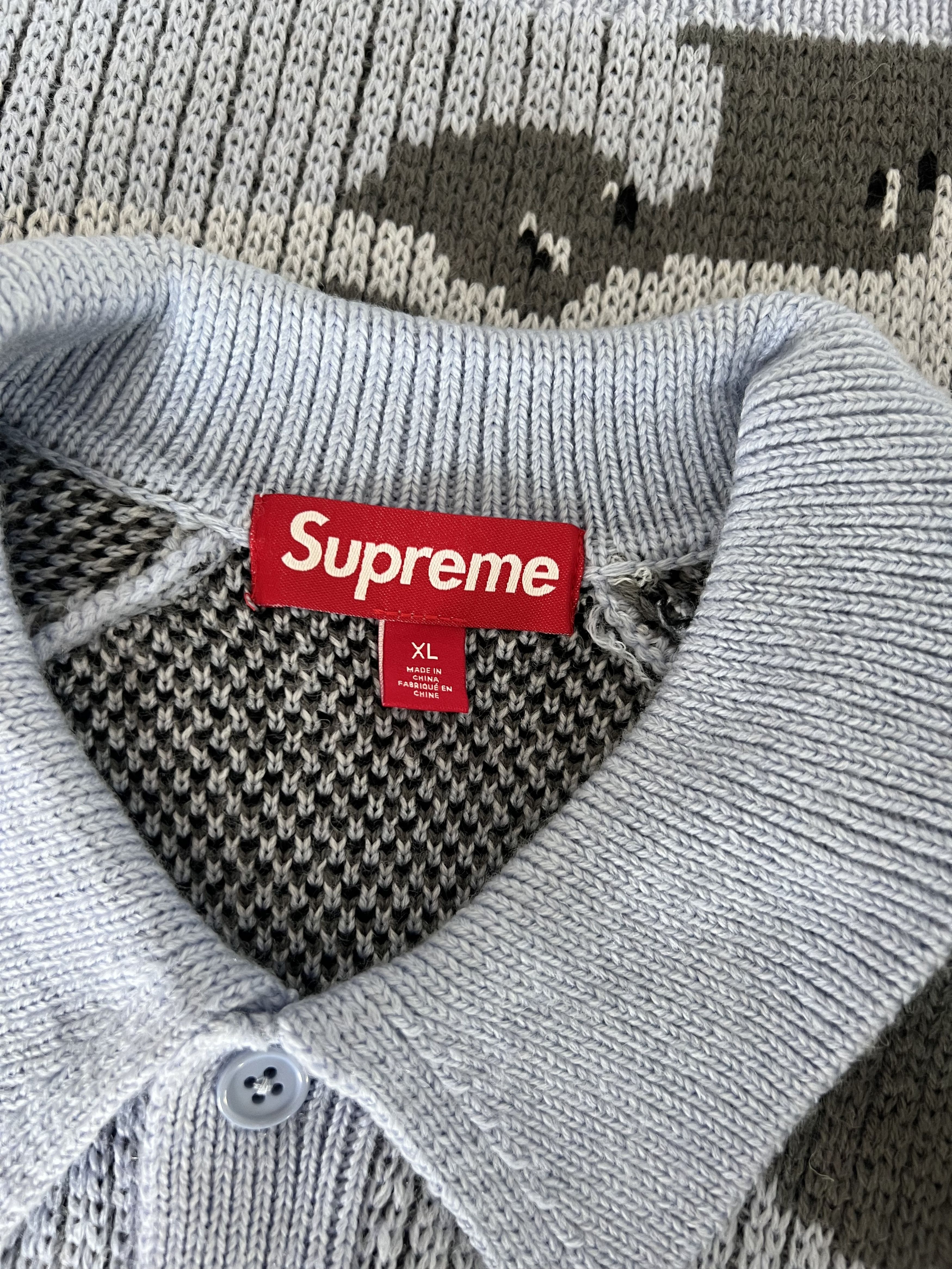 Supreme Supreme Small Box Logo Sweater in Blue Camo Size US XL / EU 56 / 4 - 6 Thumbnail
