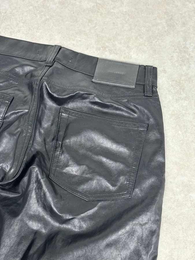 Our Legacy Our Legacy Black Faux Leather Formal Moto Cut Pants Size US 32 / EU 48 - 8 Thumbnail