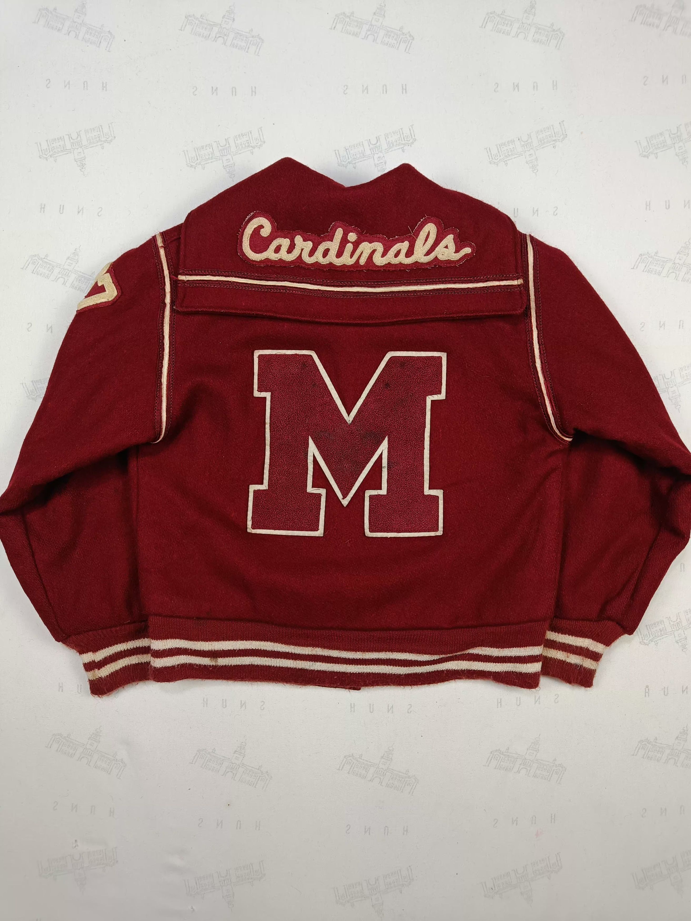 Vintage Vtg 60s CARDINALS Majorette Patch Old Custom Varsity Jacket Size US S / EU 44-46 / 1 - 10 Thumbnail