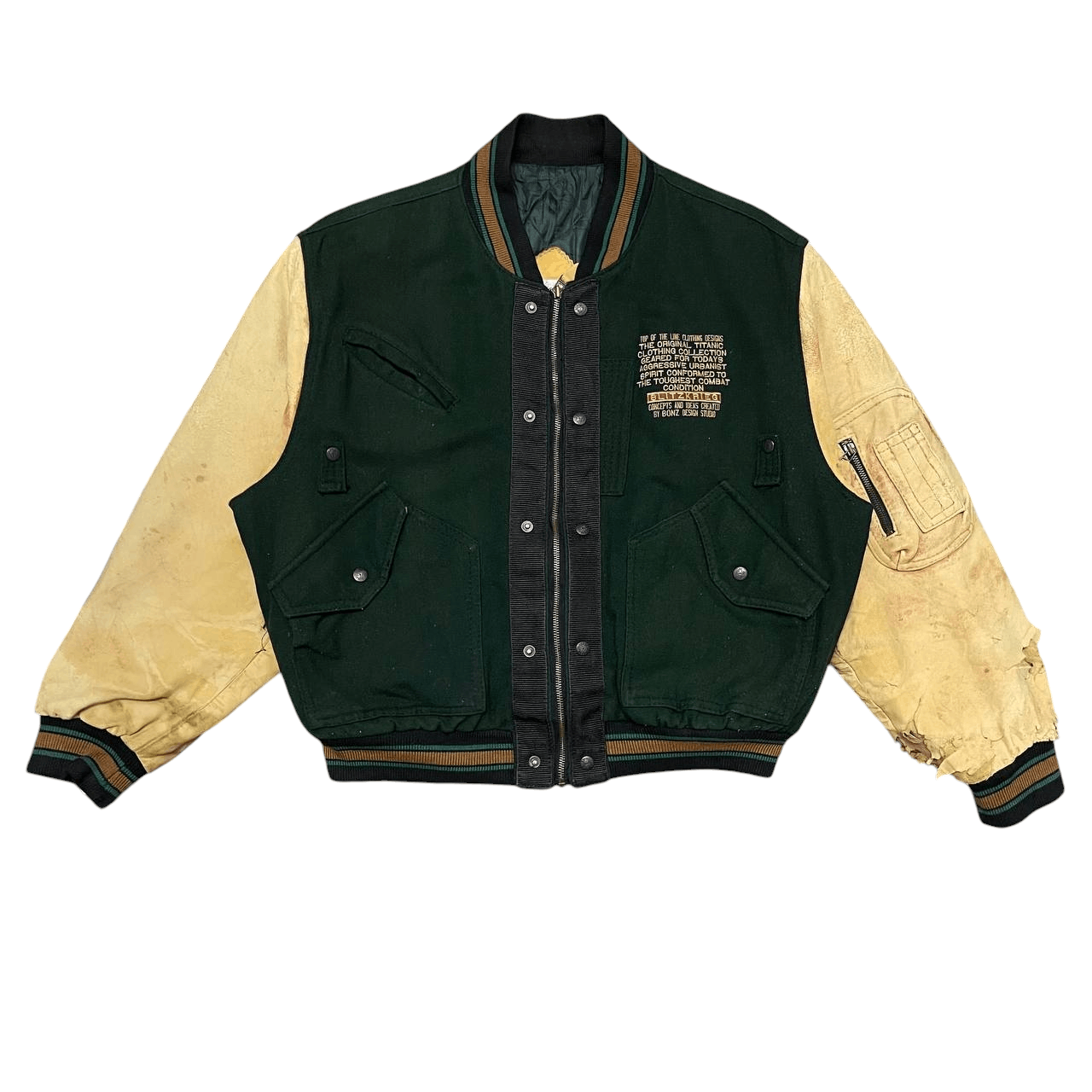 Rogue Vintage 90's Rogues for Men Wool Varsity Jacket Distress Size US M / EU 48-50 / 2 - 1 Thumbnail