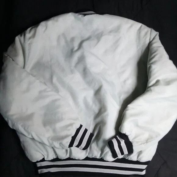 Holloway Deadstock Vintage Custom Oakland Raiders Satin Bomber Jacket Size US XL / EU 56 / 4 - 4 Thumbnail