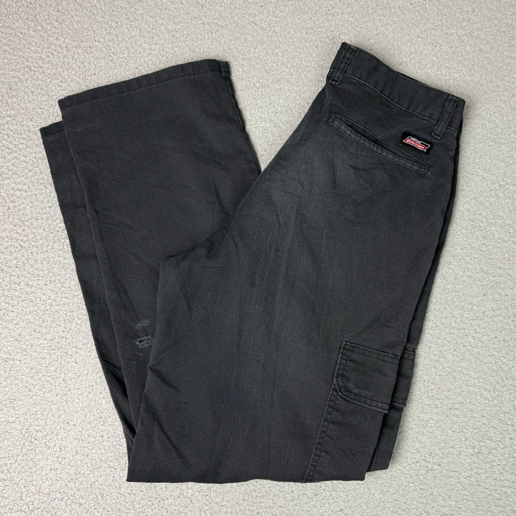 Dickies Dickies Pants Mens 32x32 Black Cargo Pocket Wide Straight Leg Relaxed Work Utility Casual Pants Mens Size US 32 / EU 48 - 2 Thumbnail