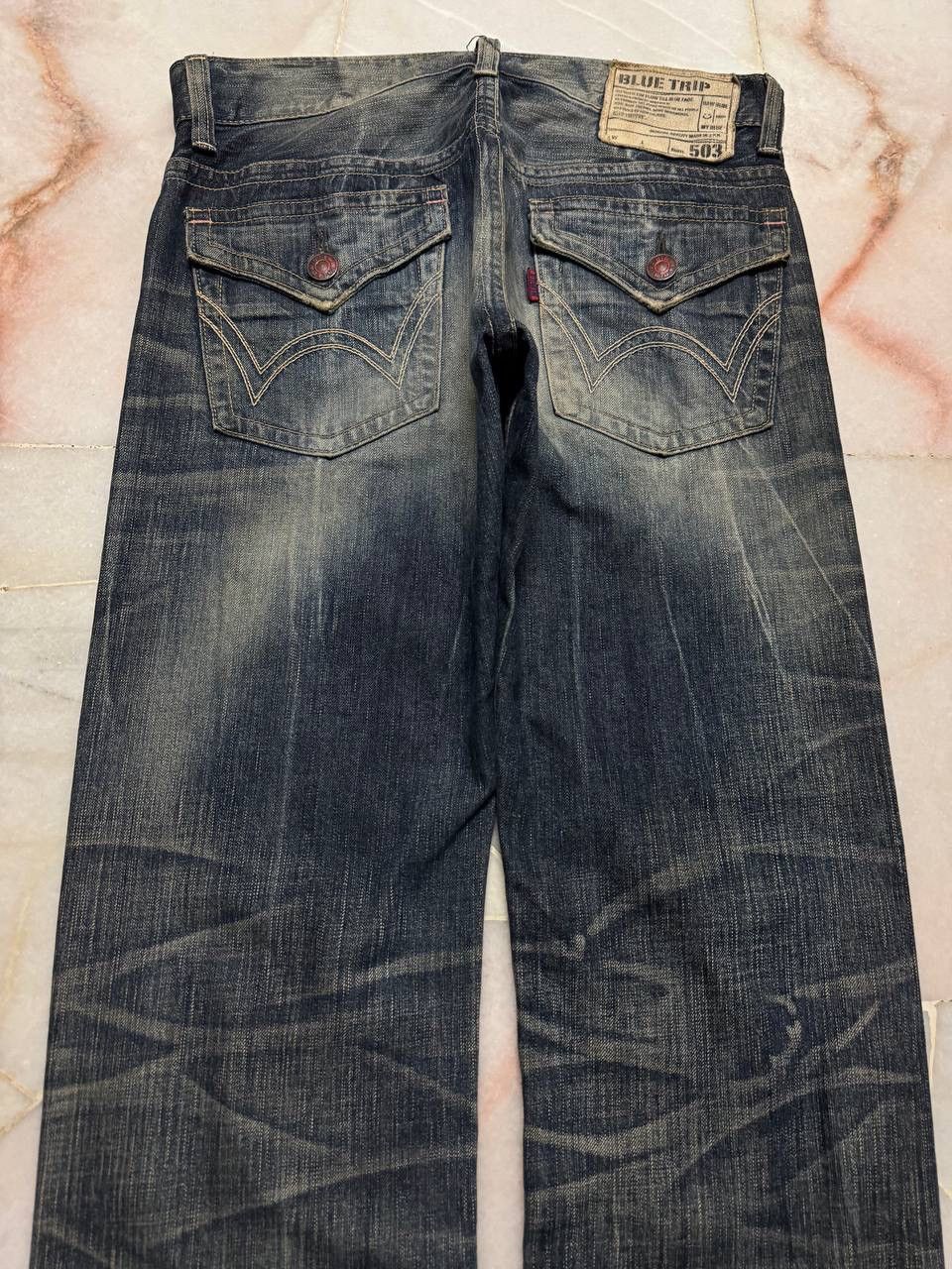 Edwin 💥Insane💥Vtg Edwin Rusty Honeycomb Sick Clawmark Nice Style Size US 31 - 14 Thumbnail