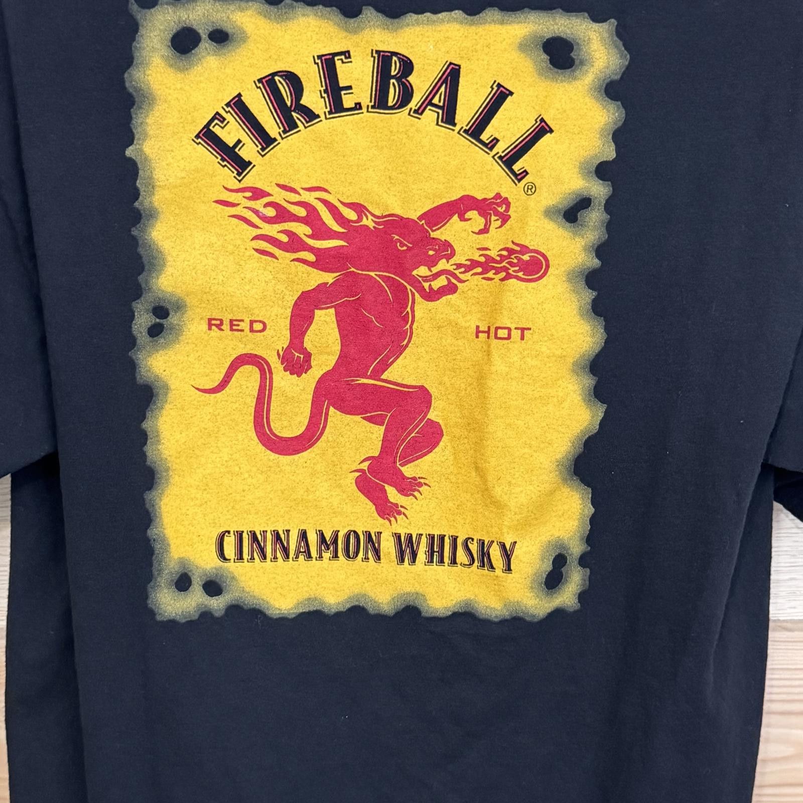 Designer Fireball Cinnamon Whiskey Women's Large T-shirt Short Sleeve Size L / US 10 / IT 46 - 3 Thumbnail