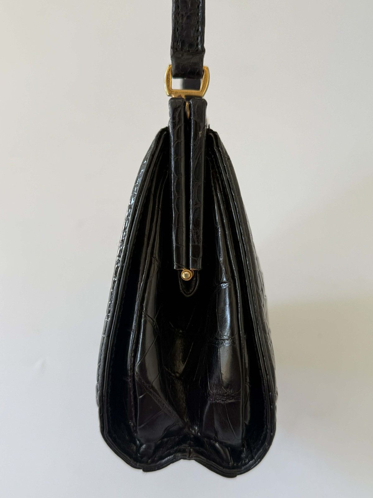 Gucci Gucci by Tom ford Black Crocodile Embossed Leather Handbag Size ONE SIZE - 5 Thumbnail