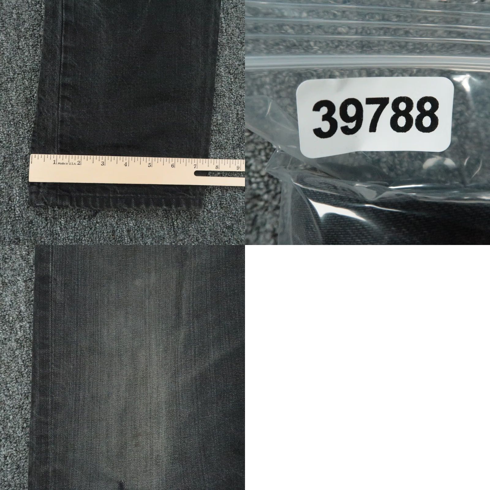 Diesel Diesel Jeans Mens 34x33 Black Darron Regular Slim Tapered Button Fly Denim Size US 34 / EU 50 - 9 Thumbnail