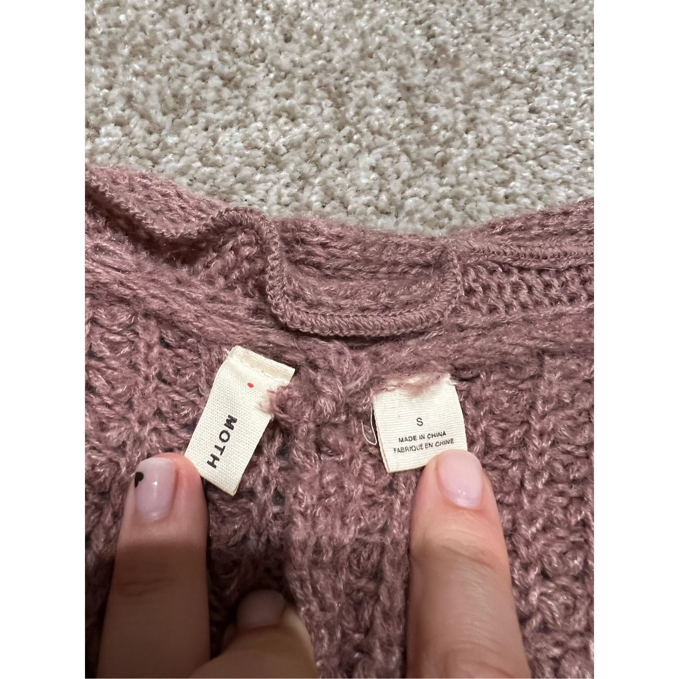 Anthropologie Anthropologie moth cardigan sweater scalloped edge waffle kn Size S / US 4 / IT 40 - 5 Thumbnail