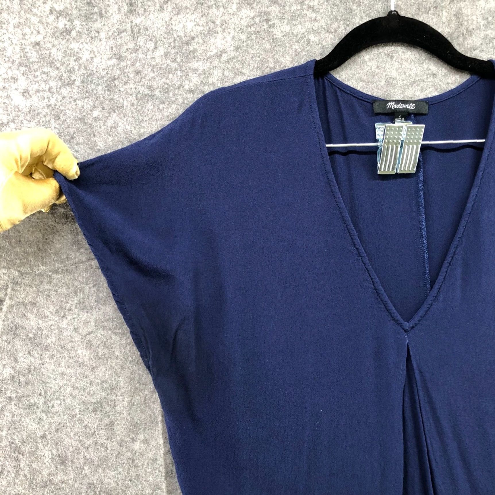 Madewell Madewell Dress Shift Short Sleeve V-Neck Pullover Blue L Womens Size L / US 10 / IT 46 - 5 Thumbnail