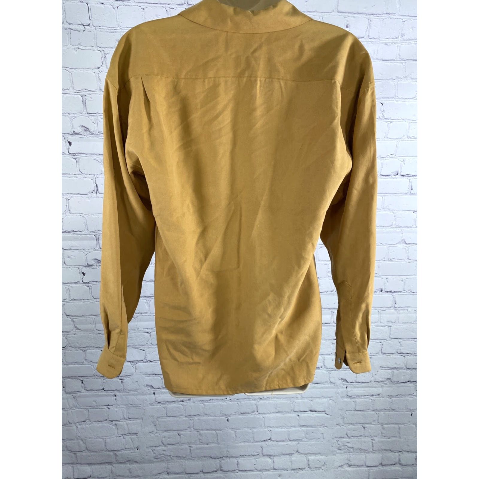 Vintage Harold’s Silk Button-Up Blouse Long Sleeve Yellow P Petite VTG Shell 100% Silk Women’s P Size S / US 4 / IT 40 - 4 Thumbnail