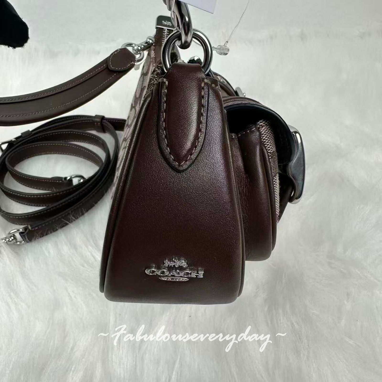 Coach COACH Ashton Shoulder xbody Sig Jacquard/Silver/Oak/Maple Size ONE SIZE - 3 Thumbnail