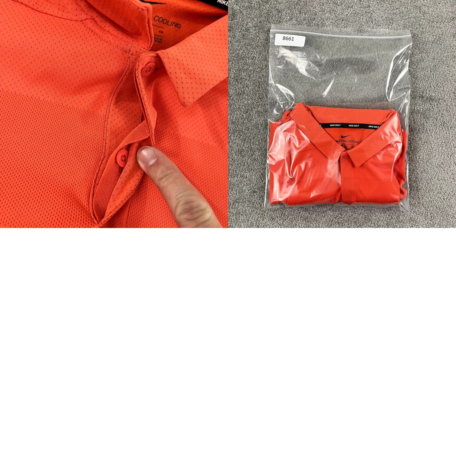 Nike NIKE Polo Shirt XL Orange Mens Polo Shirt Golf Performance Sport Zonal Cooling Sportswear Regular Fit Short Sleeve 100% Polyester Size US XL / EU 56 / 4 - 8 Thumbnail