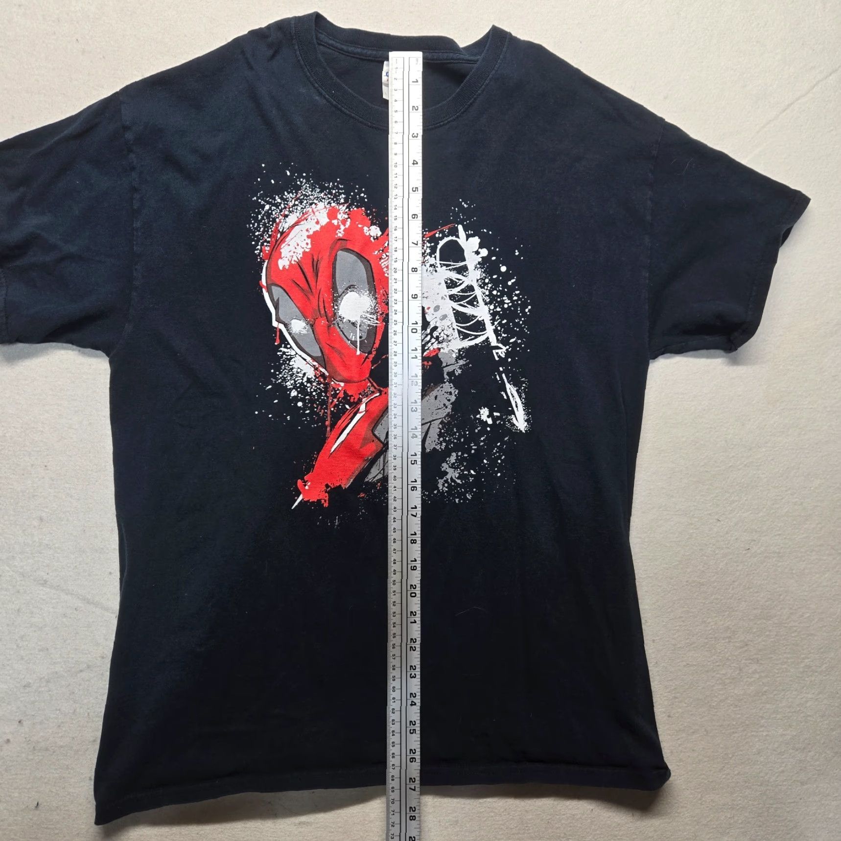 Vintage Marvel Shirt Deadpool Logo Black Short Sleeve Adult L Mens Size US L / EU 52-54 / 3 - 5 Thumbnail