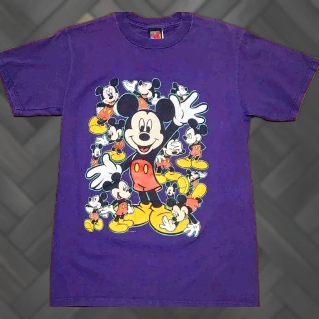 Mickey Unlimited Mickey Unlimited Moods of Mickey Mouse Poses T Shirt Adult M VTG USA 90s Disney Shirt Mens Small Purple Graphic Print 90s USA Mickey & Friends Size US M / EU 48-50 / 2 - 1 Thumbnail