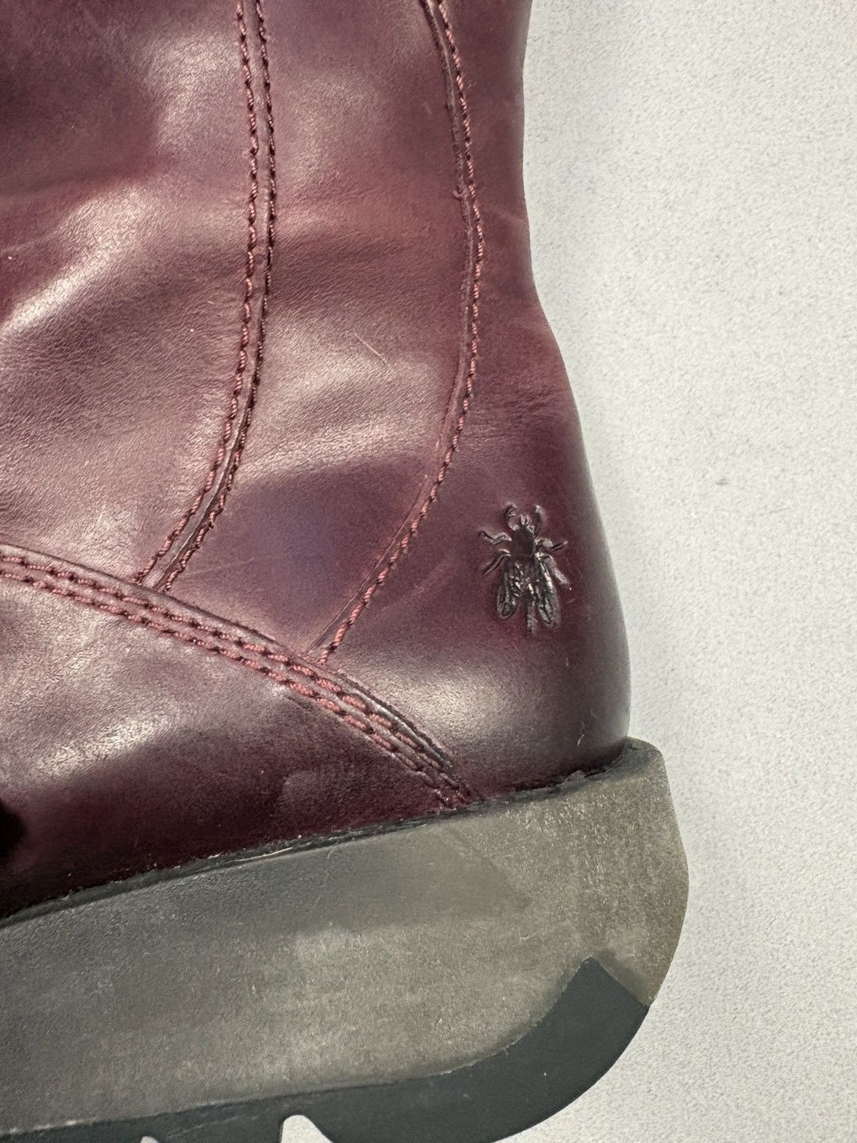 Fly London Fly London Mes II Leather Buckle Boots Burgundy Mid Calf 37 Size US 7 / IT 37 - 20 Thumbnail