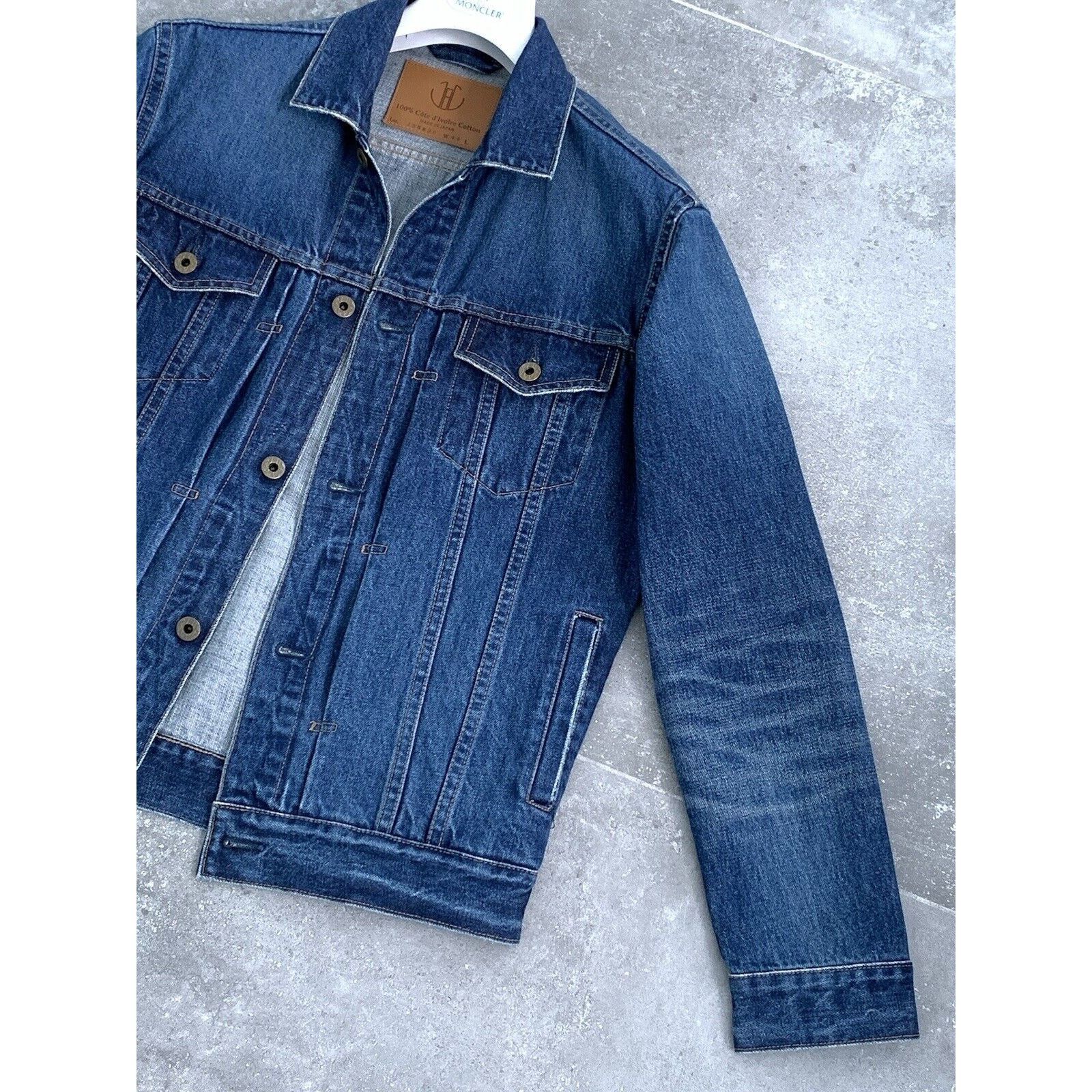 Japan Blue × Japanese Brand Men's JAPAN BLUE JEANS Denim Trucker Jacket Bomber Coat S-M Size US M / EU 48-50 / 2 - 9 Thumbnail