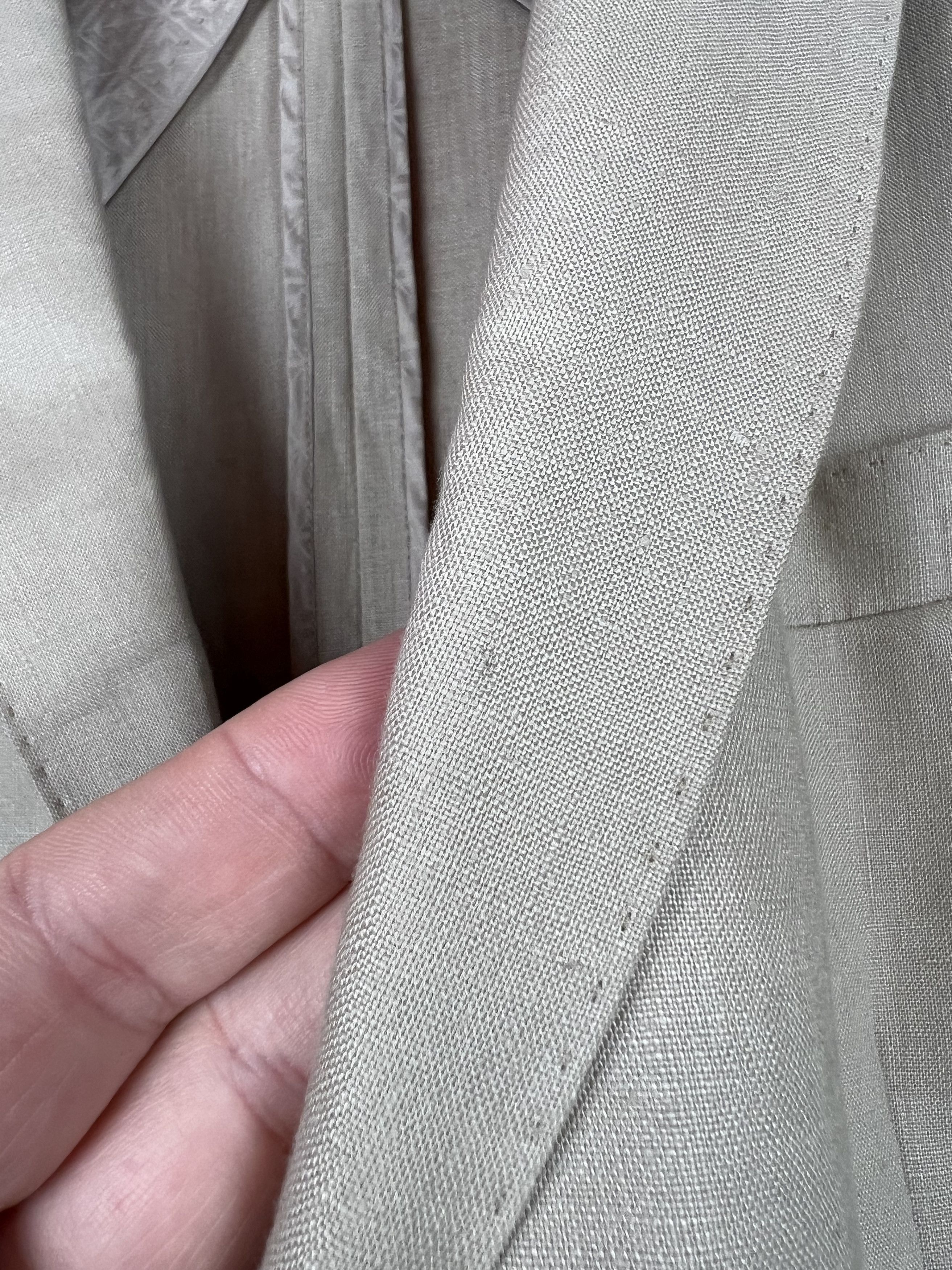 Hardy Amies Hardy Amies blazer luxury linen 52 beige Size 52R - 7 Thumbnail