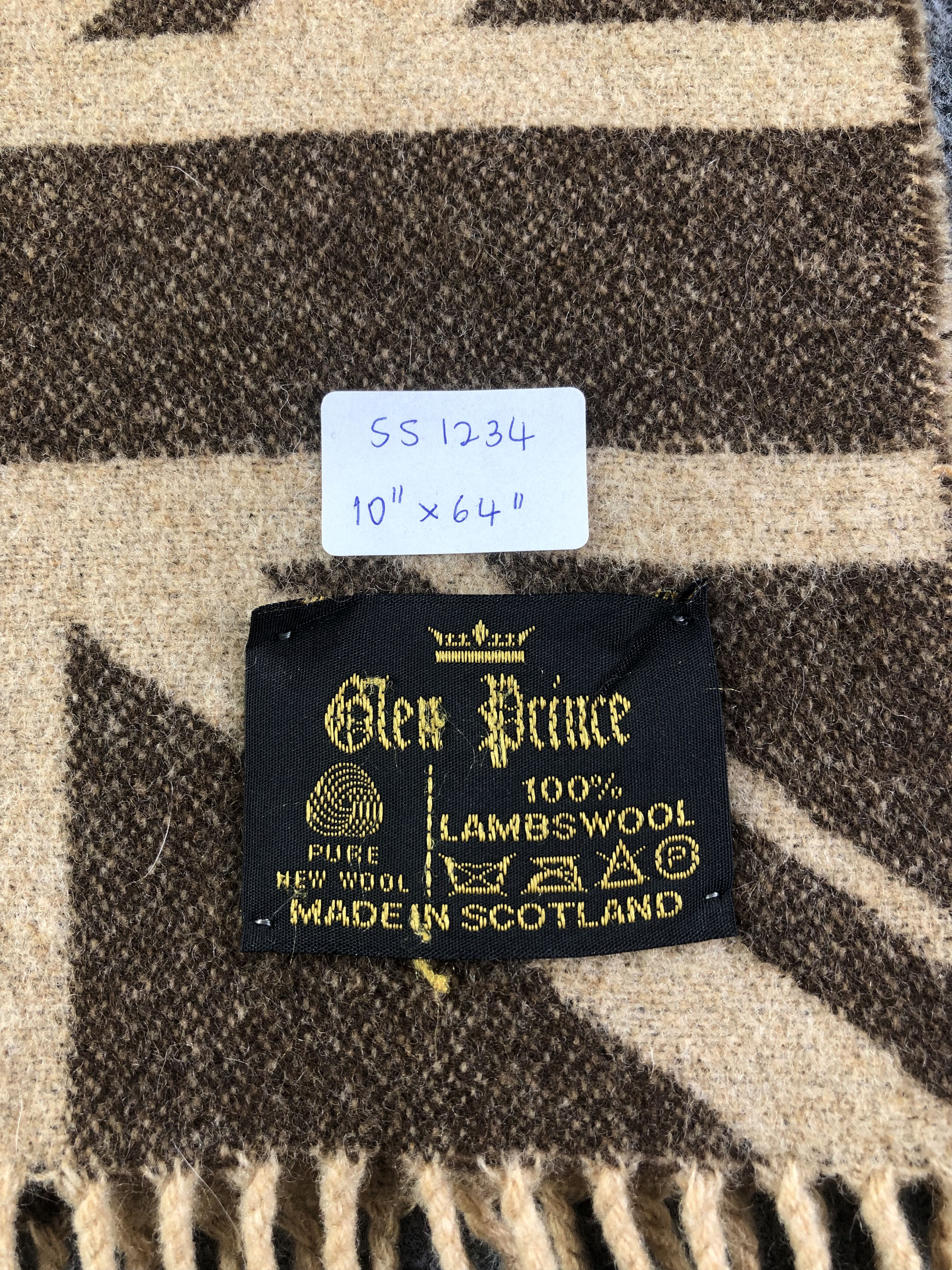 Vintage Glen Prince Lambswool Scarf / Muffler / Neckwear SS1234 Size ONE SIZE - 4 Thumbnail