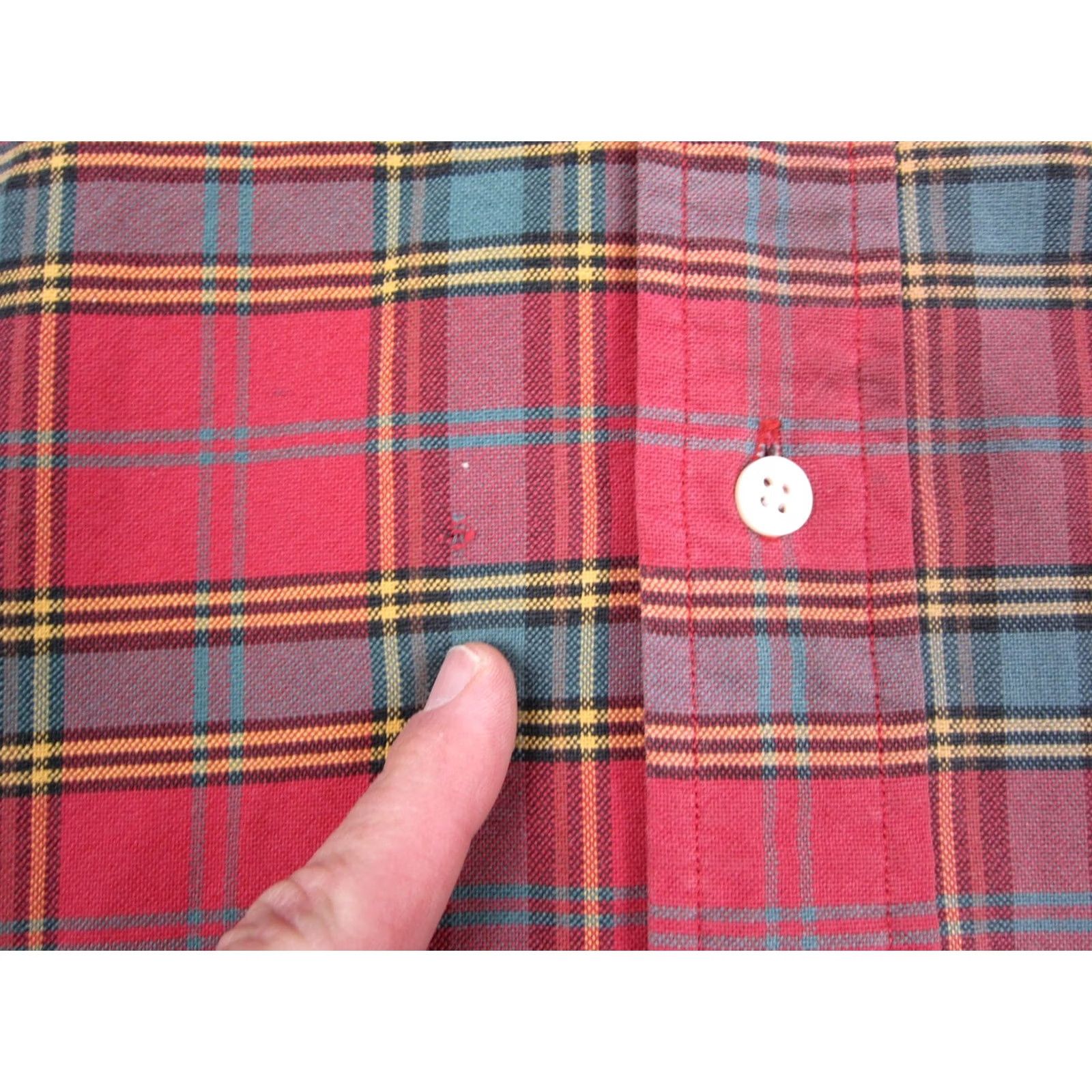 Ralph Lauren VINTAGE Ralph Lauren Shirt Mens XL Red Green Polo Crest Pocket Size US XL / EU 56 / 4 - 4 Thumbnail