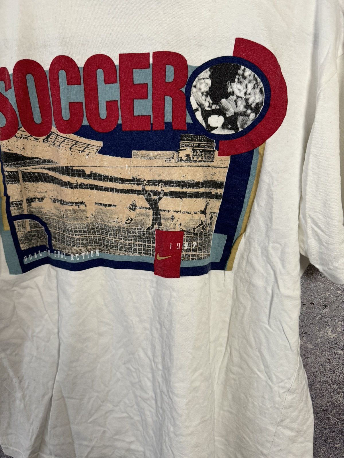 Nike × Vintage Vintage Nike 1997 Soccer Tee big logo y2k M size Size US M / EU 48-50 / 2 - 12 Thumbnail