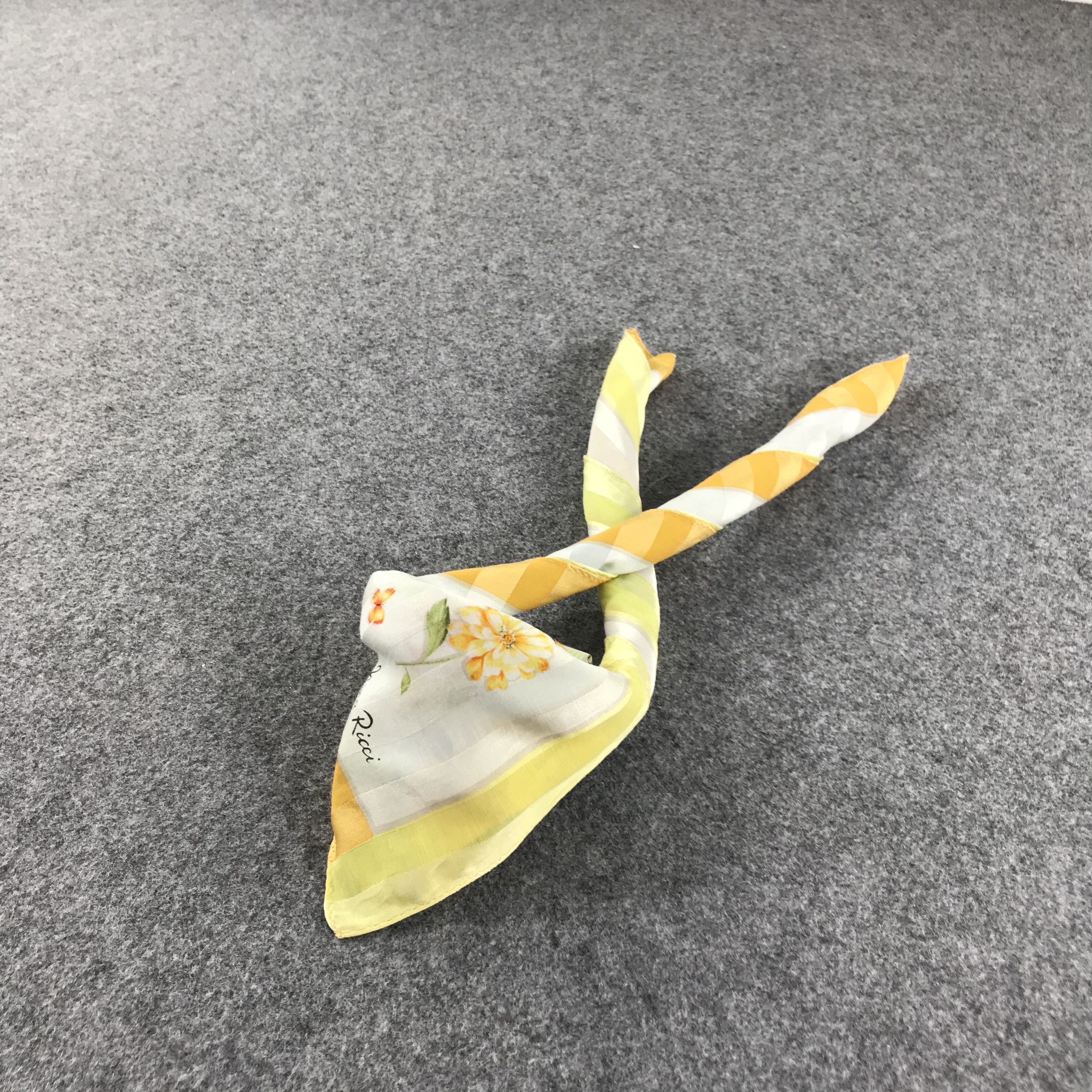 Nina Ricci Nina Ricci Floral Handkerchief Neckerchief Bandana H138 Size ONE SIZE - 3 Thumbnail