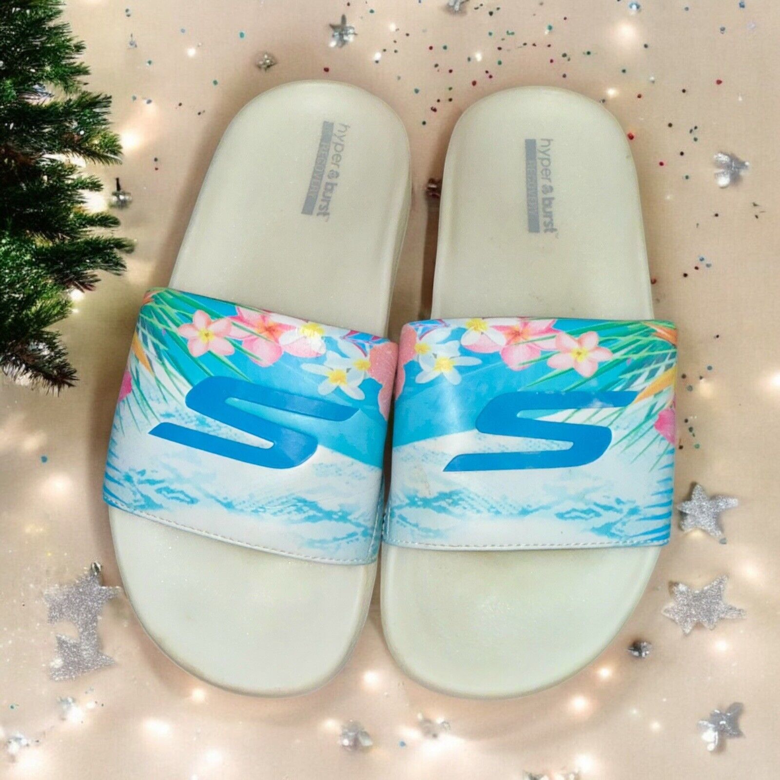 SKECHERS SKECHERS - WOMENS HYPER SLIDE - UNDER THE PALMS SANDALS Size US 6 / IT 36 - 1 Thumbnail