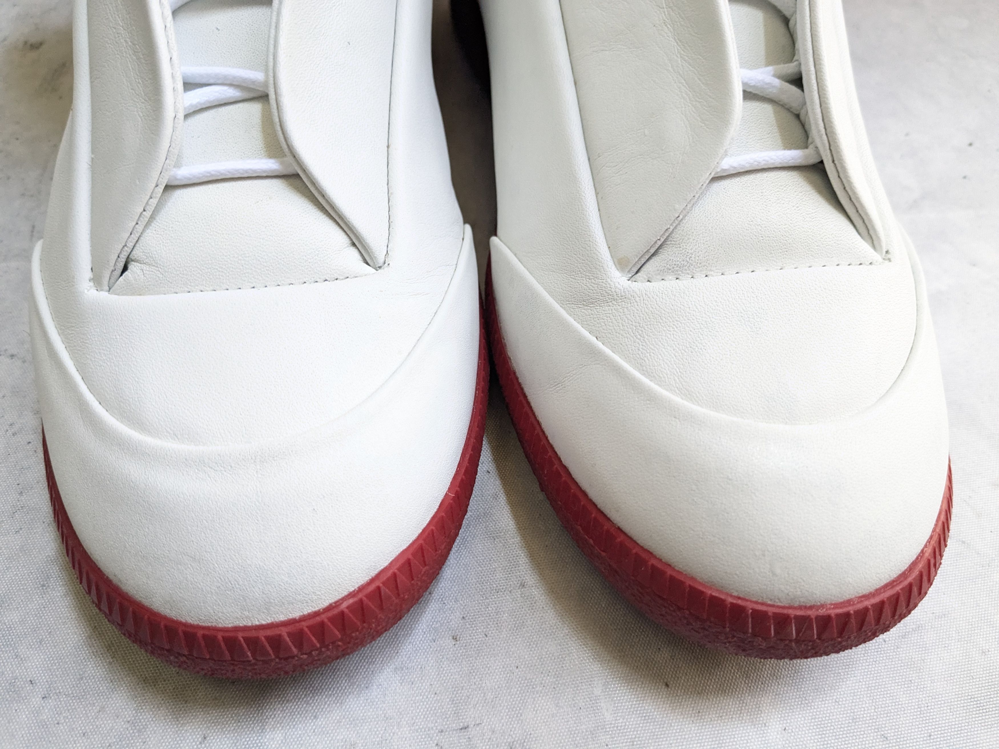 Maison Margiela Maison Margiela Future White Red 11 44 High Tops Leather Size US 11 / EU 44 - 3 Thumbnail