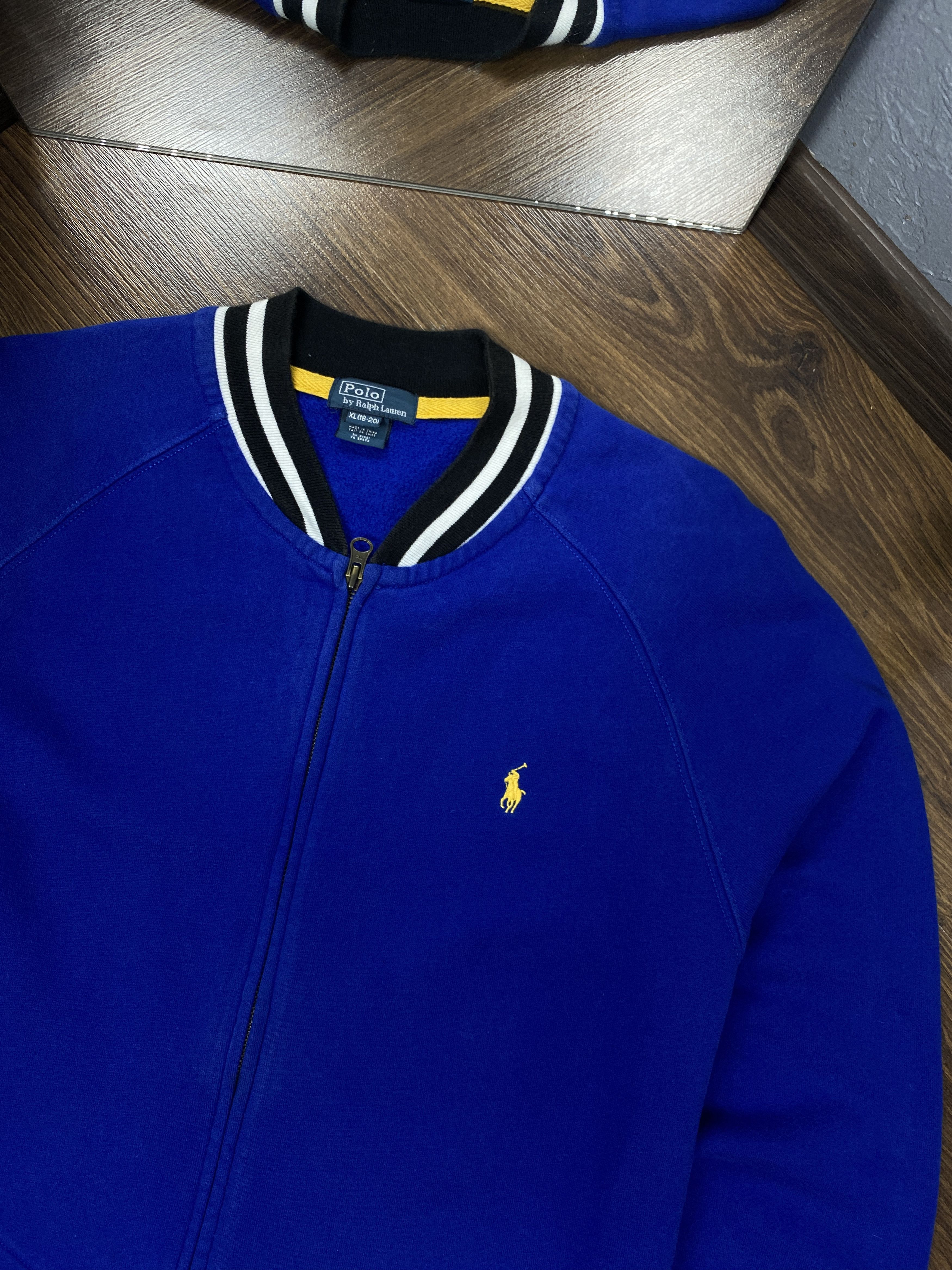 Polo Ralph Lauren × Ralph Lauren Polo Ralph Lauren Vintage Cotton Bomber Jacket Hoodie Size US S / EU 44-46 / 1 - 2 Thumbnail