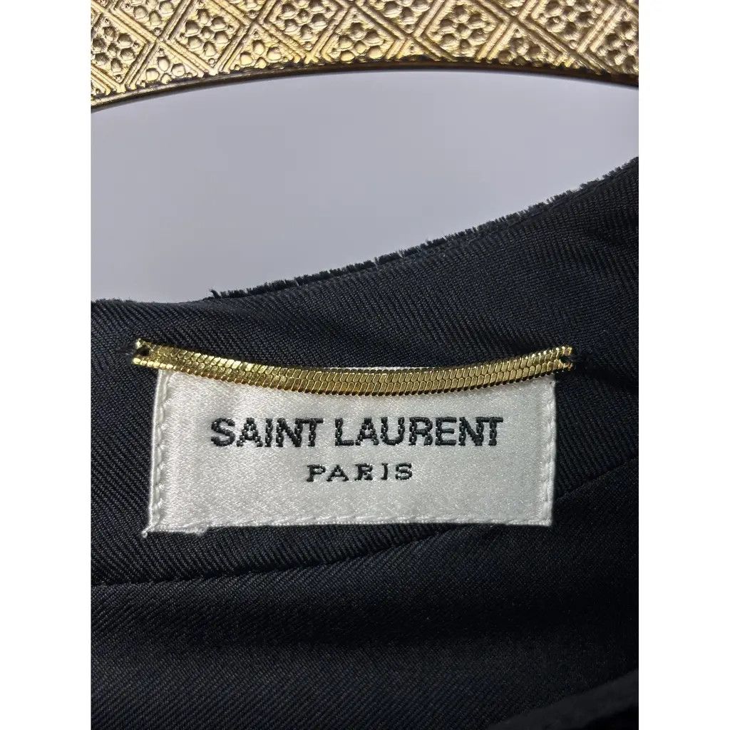 Saint Laurent Paris Saint Laurent Black Velvet Cropped Jacket Size M / US 6-8 / IT 42-44 - 2 Thumbnail