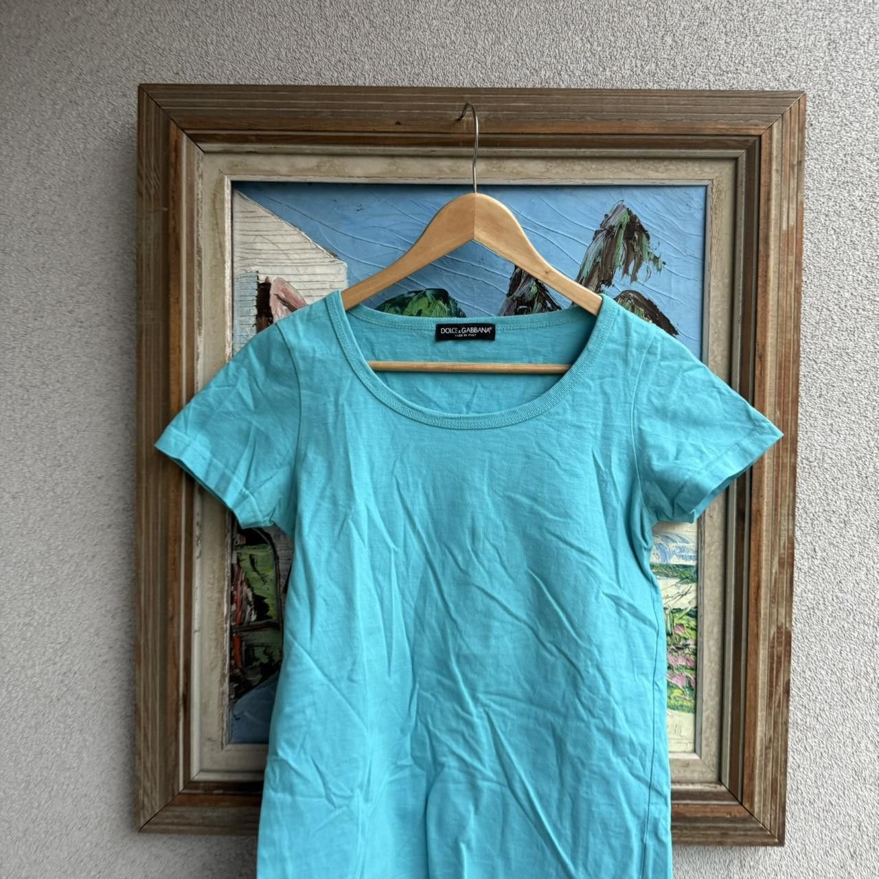 Dolce & Gabbana Dolce Gabbana Womans Blank T shirt Blue Size M / US 6-8 / IT 42-44 - 2 Thumbnail