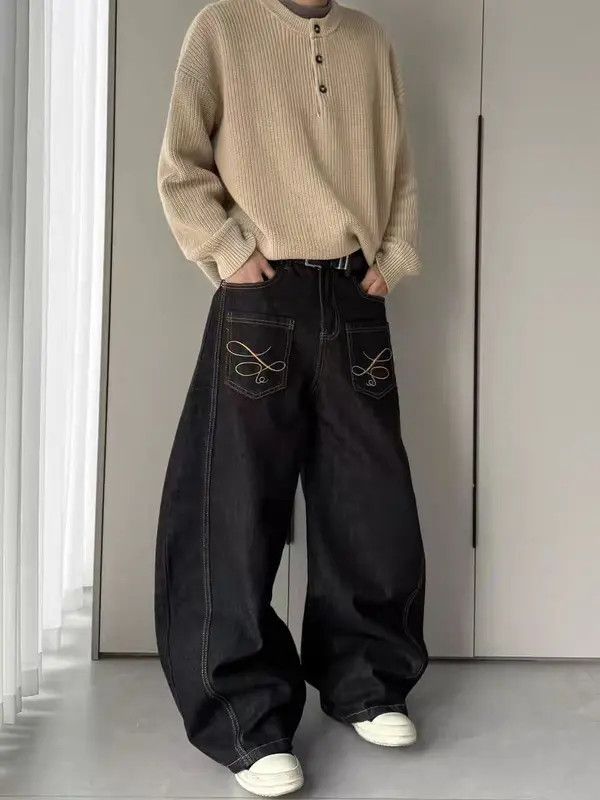 VIBE Vintage embroidered street hip-hop machete baggy jeans Size US 30 / EU 46 - 3 Thumbnail