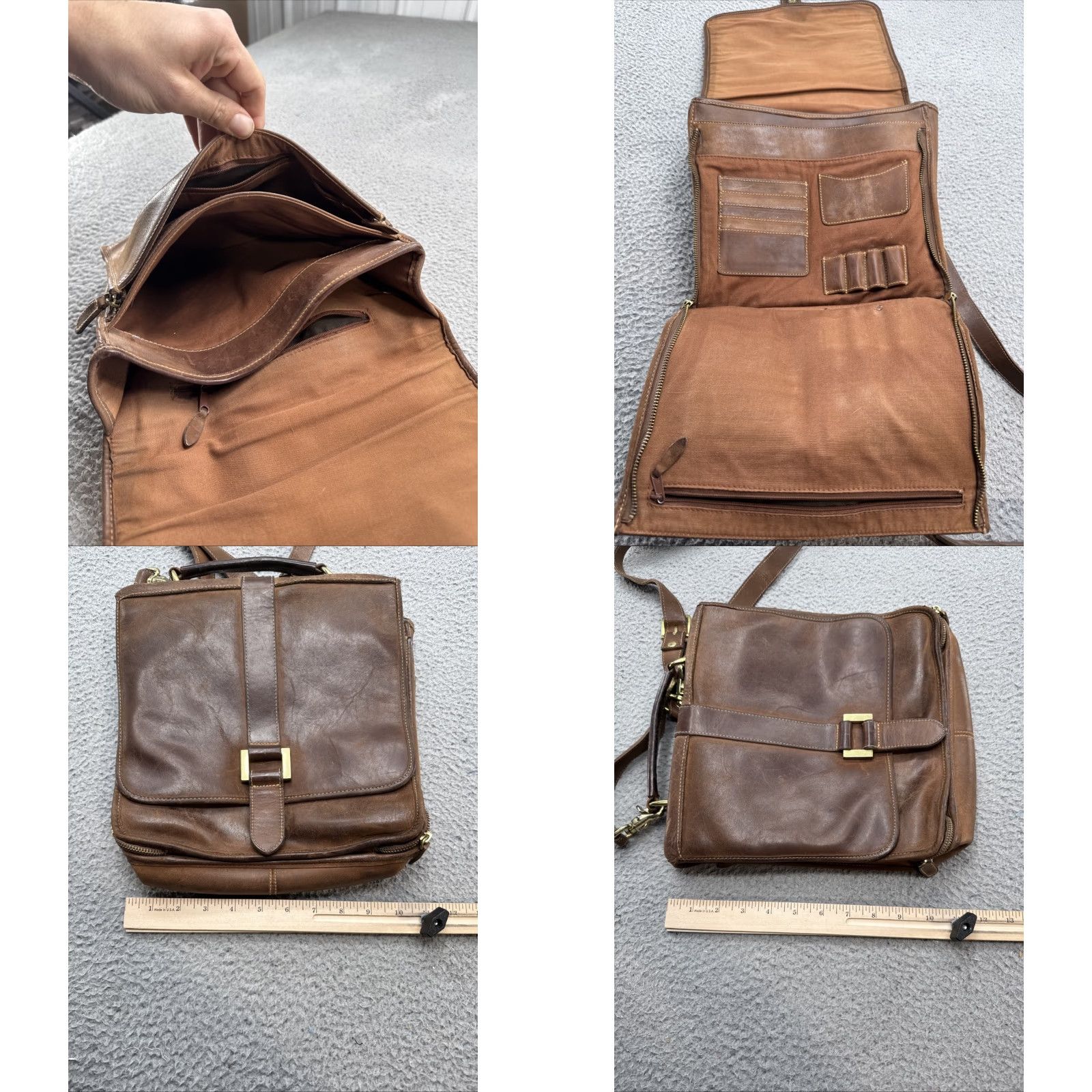 Vintage VINTAGE GH BASS & Co. Leather Purse Wallet ORGANIZER Shoulder Bag Size ONE SIZE - 8 Thumbnail