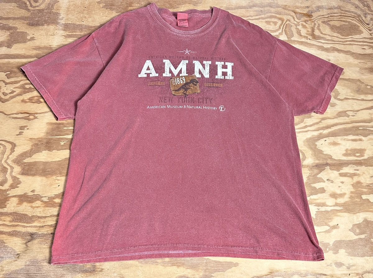 Perrin AMNH Dinosaur Graphic Tee XL Faded Red Museum Shirt Size US XL / EU 56 / 4 - 1 Thumbnail