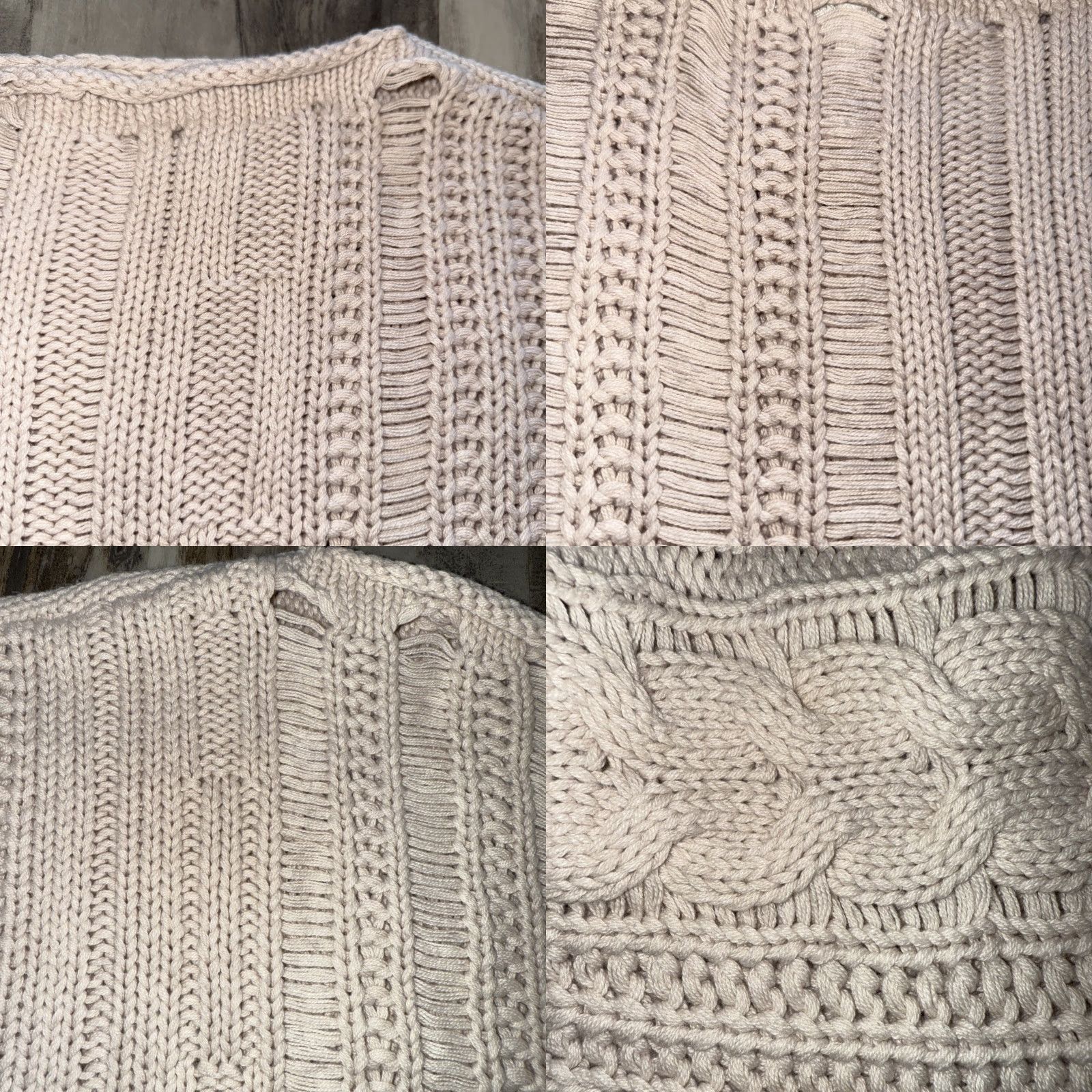 Vintage Miracle Sweater Pullover Women’s S/M Beige Knit Long Velour Sleeve Casual Cozy Boxy Fit Crew Neck Boat Neck Ladies Mens? Size S / US 4 / IT 40 - 8 Thumbnail