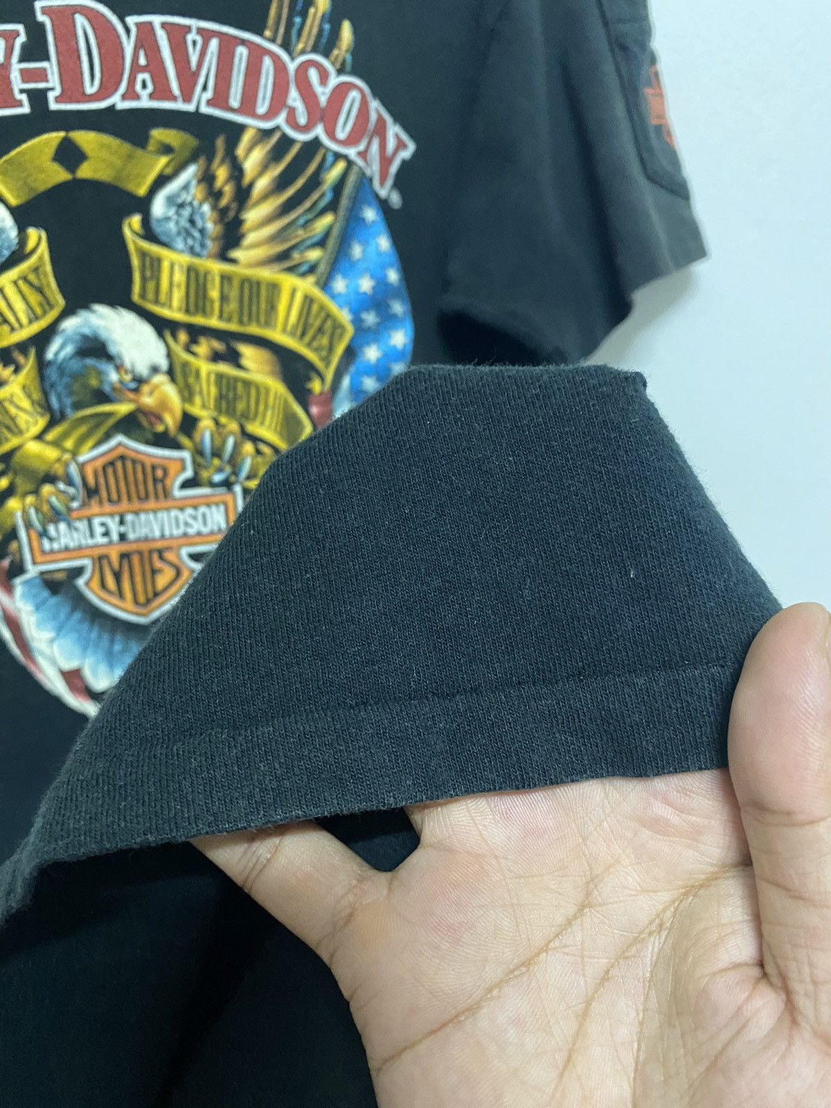 Harley Davidson × Vintage Vintage 1988 Harley Davidson Holoubek Pocket tees Size US M / EU 48-50 / 2 - 7 Thumbnail