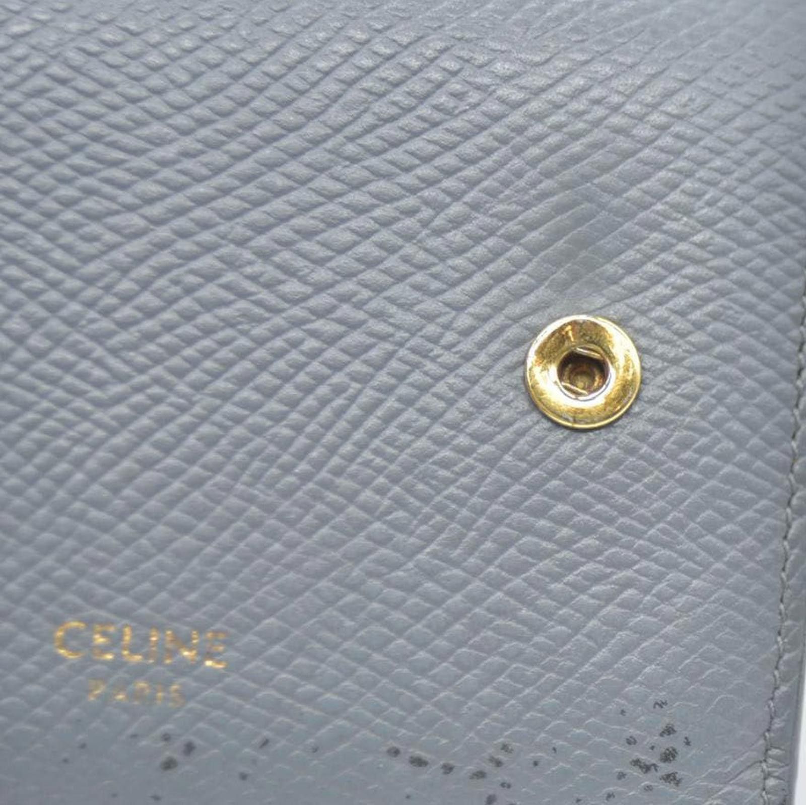 Celine CELINE Small Folded Multifunction Trifold Wallet Gray Size ONE SIZE - 11 Thumbnail
