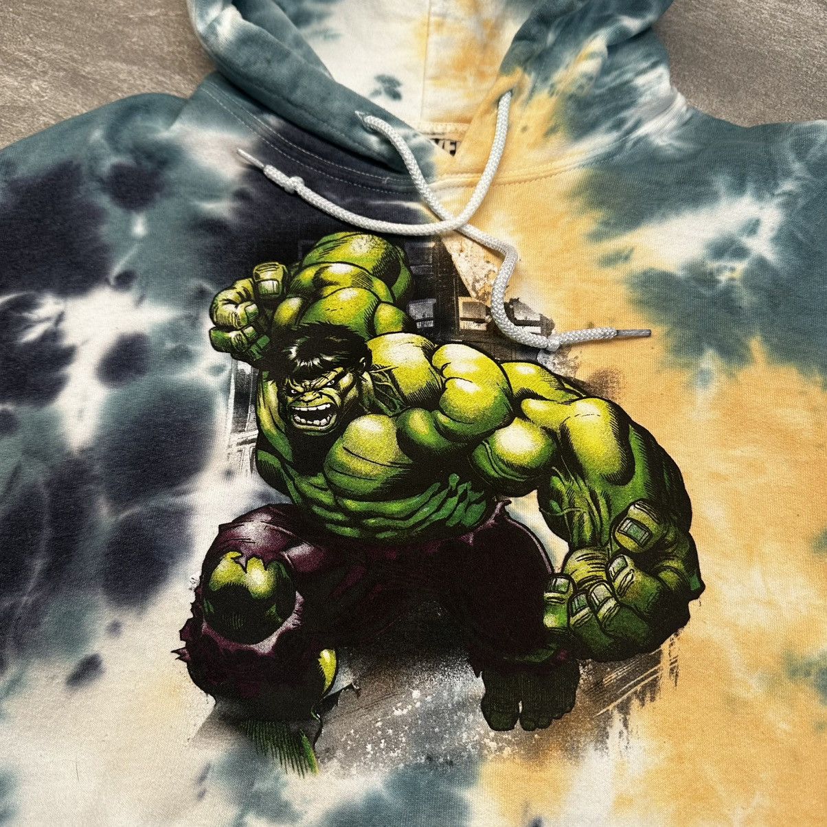 Marvel Comics Marvel Avengers HULK Pullover Hoodie Sweater Cream Tie-Dye Size US M / EU 48-50 / 2 - 2 Thumbnail