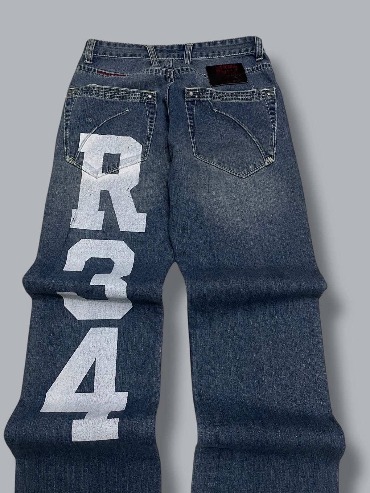 Japanese Brand Vintage 1990s Designer Iconic Real Bvoice Daicock R34 Denim Size US 30 / EU 46 - 11 Thumbnail