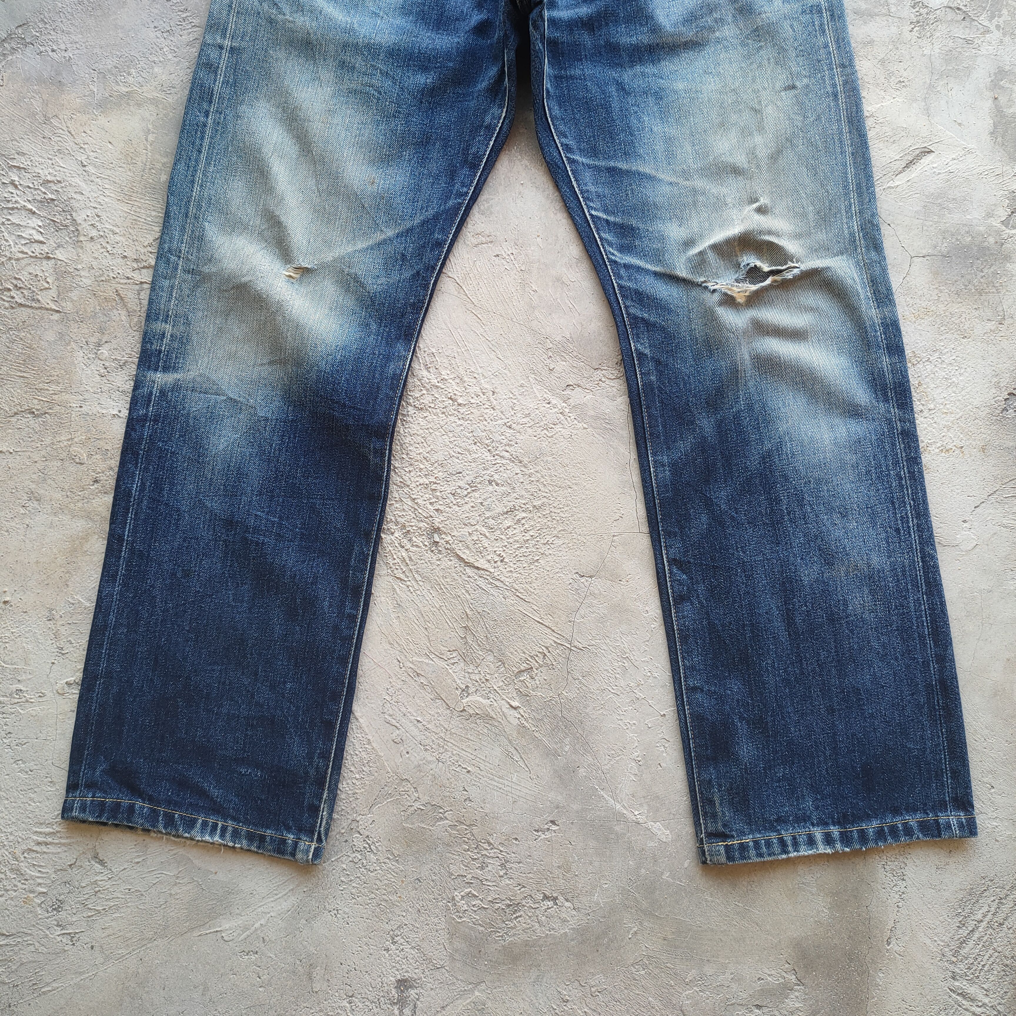 Japanese Brand W32 VINTAGE JAPANESE RUSTY MUD WASH RIPPEP JEANS DENIM PANTS Size US 32 / EU 48 - 4 Thumbnail