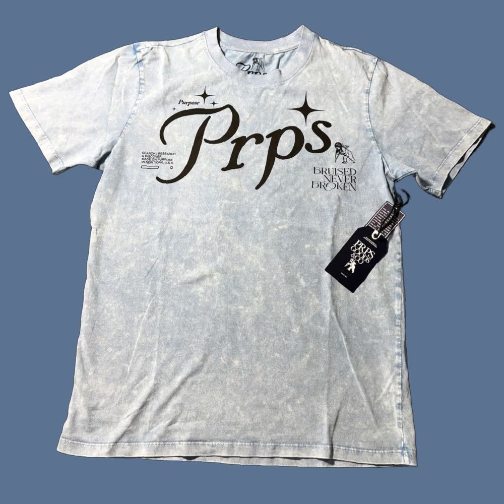 Prps PRPS Goods & Co. Men’s Short Sleeve Purpose Print T-Shirt M Blue Wash Size US M / EU 48-50 / 2 - 1 Thumbnail