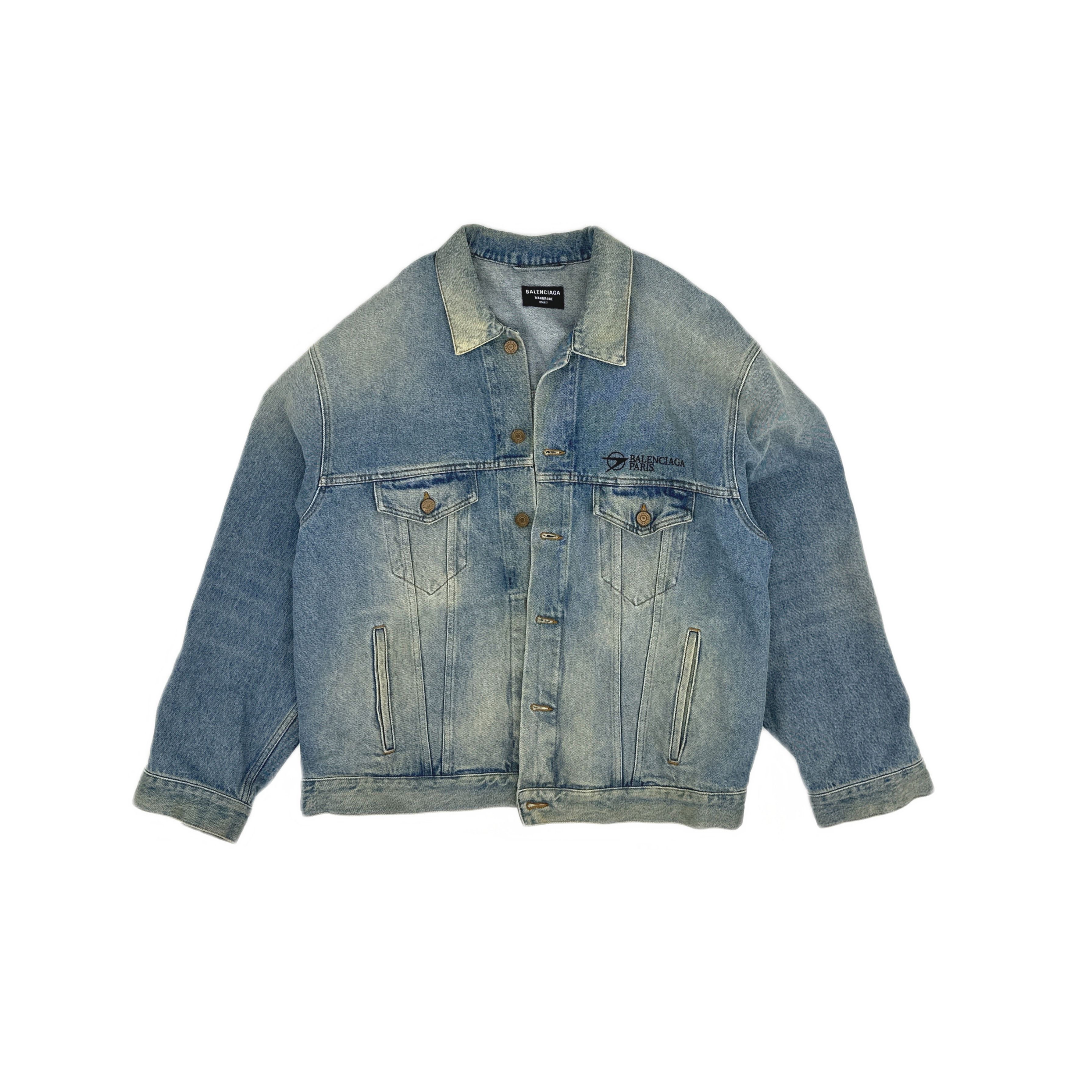 Balenciaga Balenciaga Logo Embroidered Denim Jacket L Size US L / EU 52-54 / 3 - 1 Thumbnail