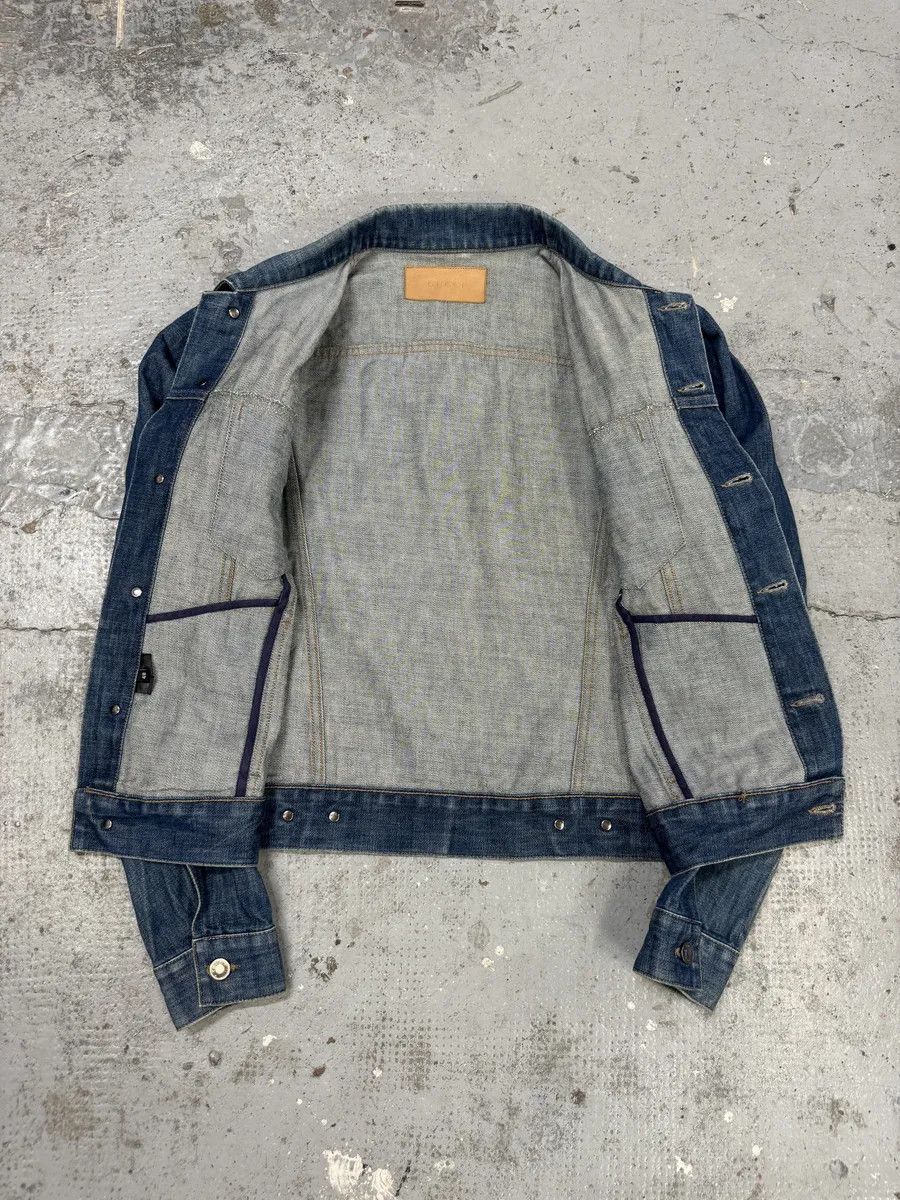 Designer × Gucci × Vintage 2000s Gucci Blue Denim Trucker Jacket Size US M / EU 48-50 / 2 - 6 Thumbnail