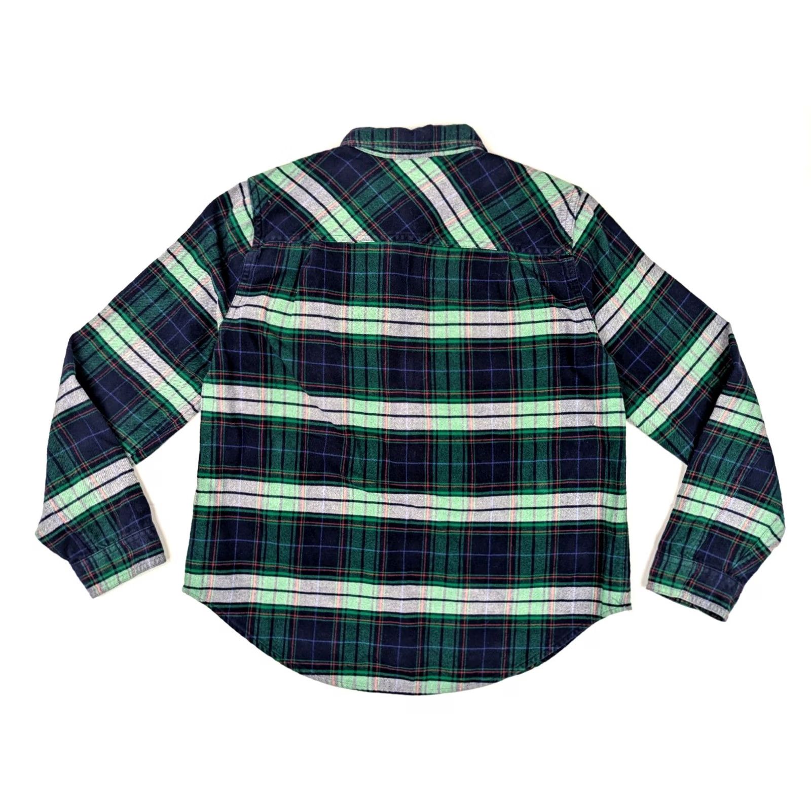 J.Crew J.CREW Half Zip Flannel Shirt Men M Green Plaid Tartan Long Sleeve EUC Size US M / EU 48-50 / 2 - 7 Thumbnail